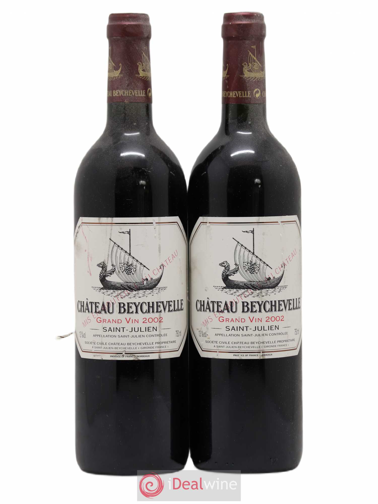 Château Beychevelle 4ème Grand Cru Classé 2002 - Lot de 2 bouteilles - 0