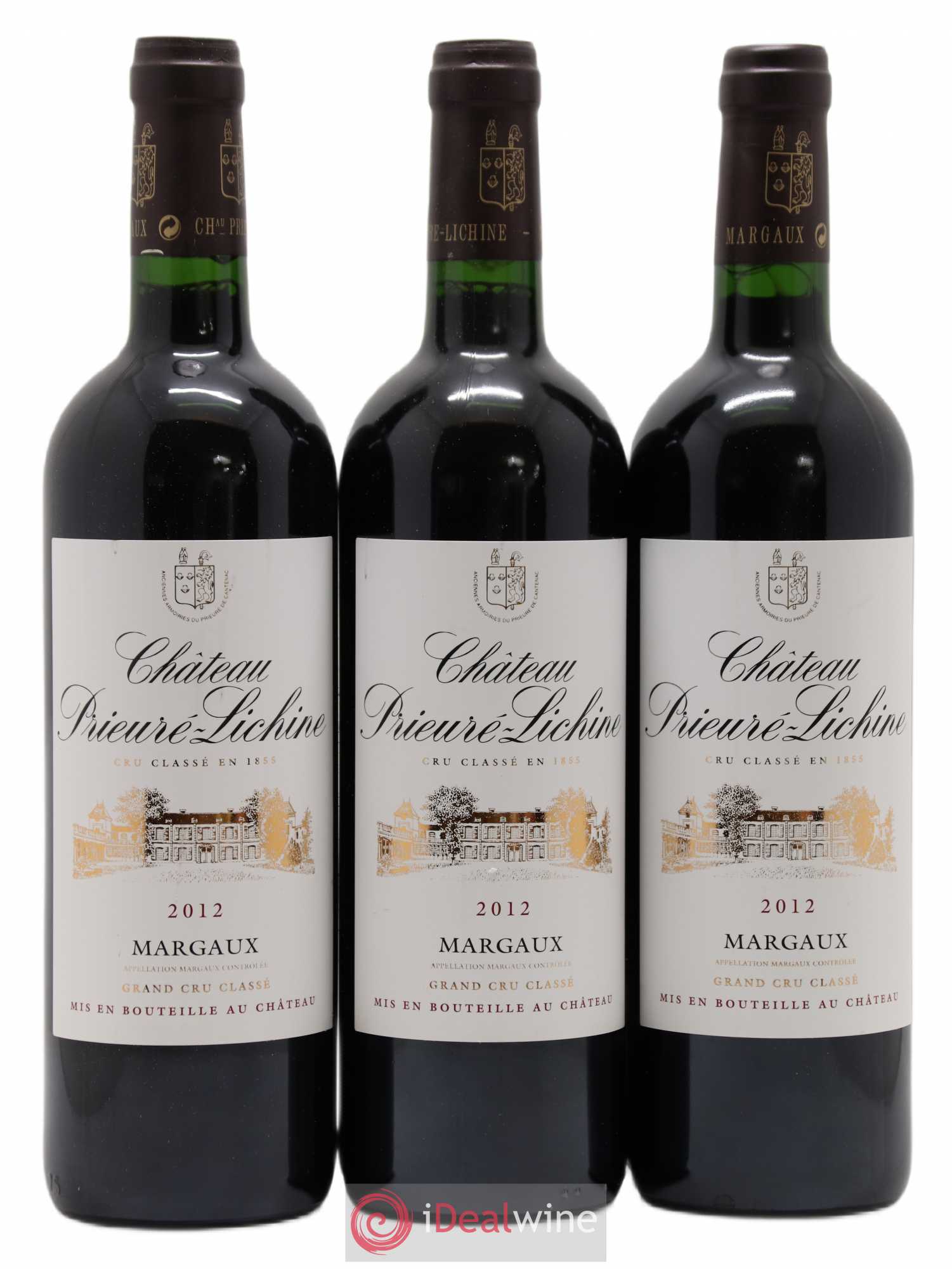 Château Prieuré Lichine 4ème Grand Cru Classé 2012 - Lot de 3 bouteilles - 0
