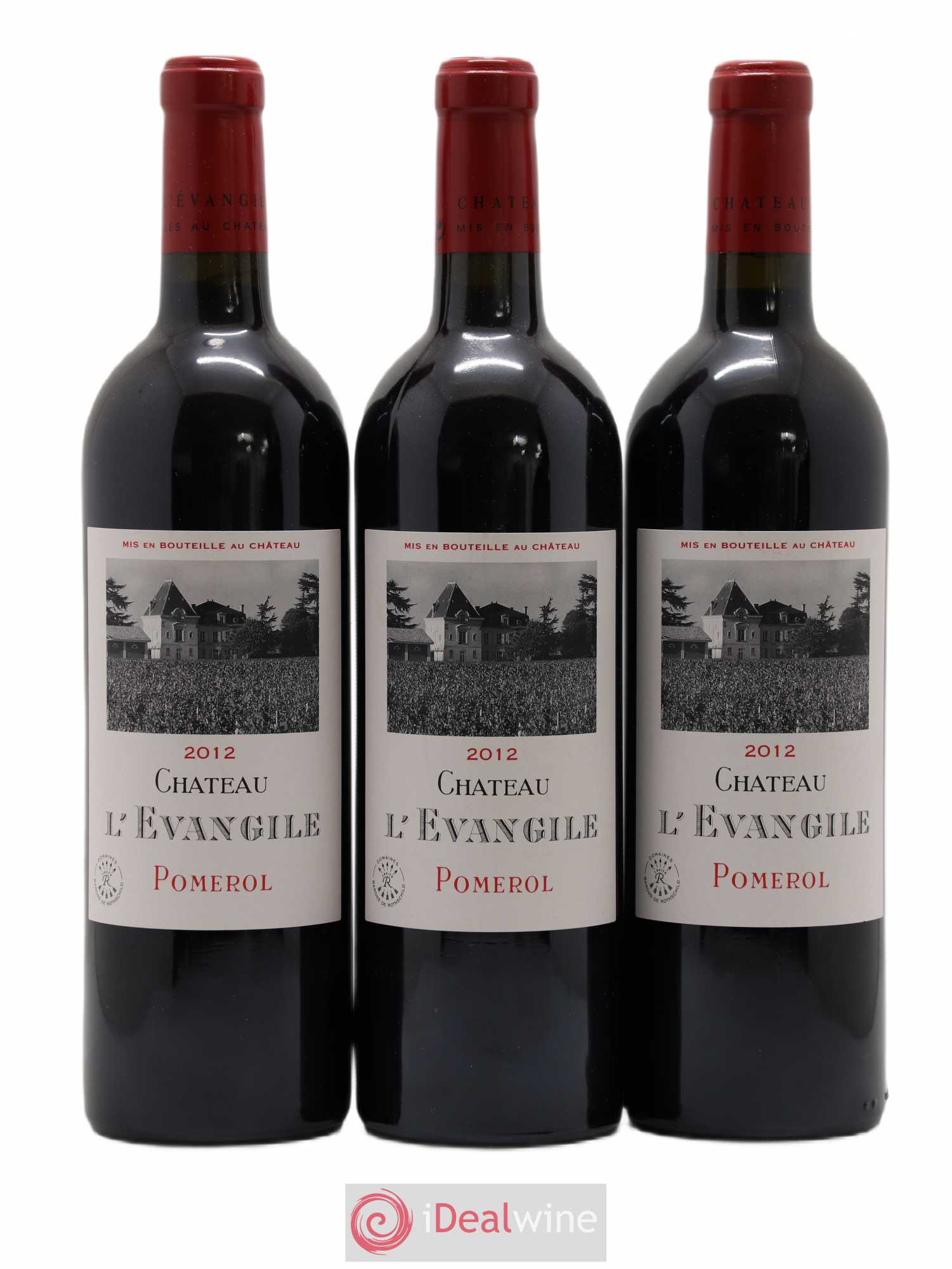 Château l' Évangile 2012 - Lot de 3 bouteilles - 0
