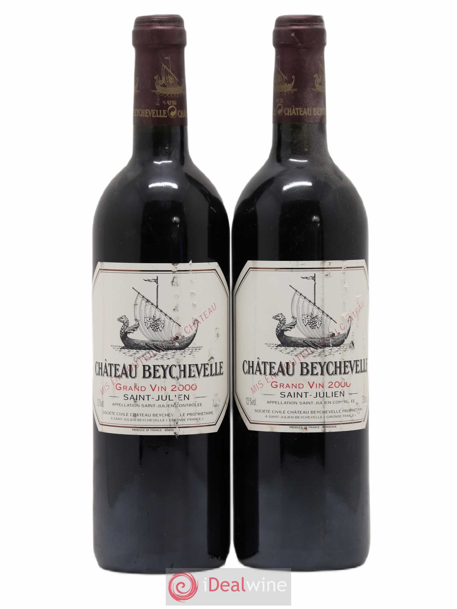 Château Beychevelle 4ème Grand Cru Classé 2000 - Lot de 2 bouteilles - 0
