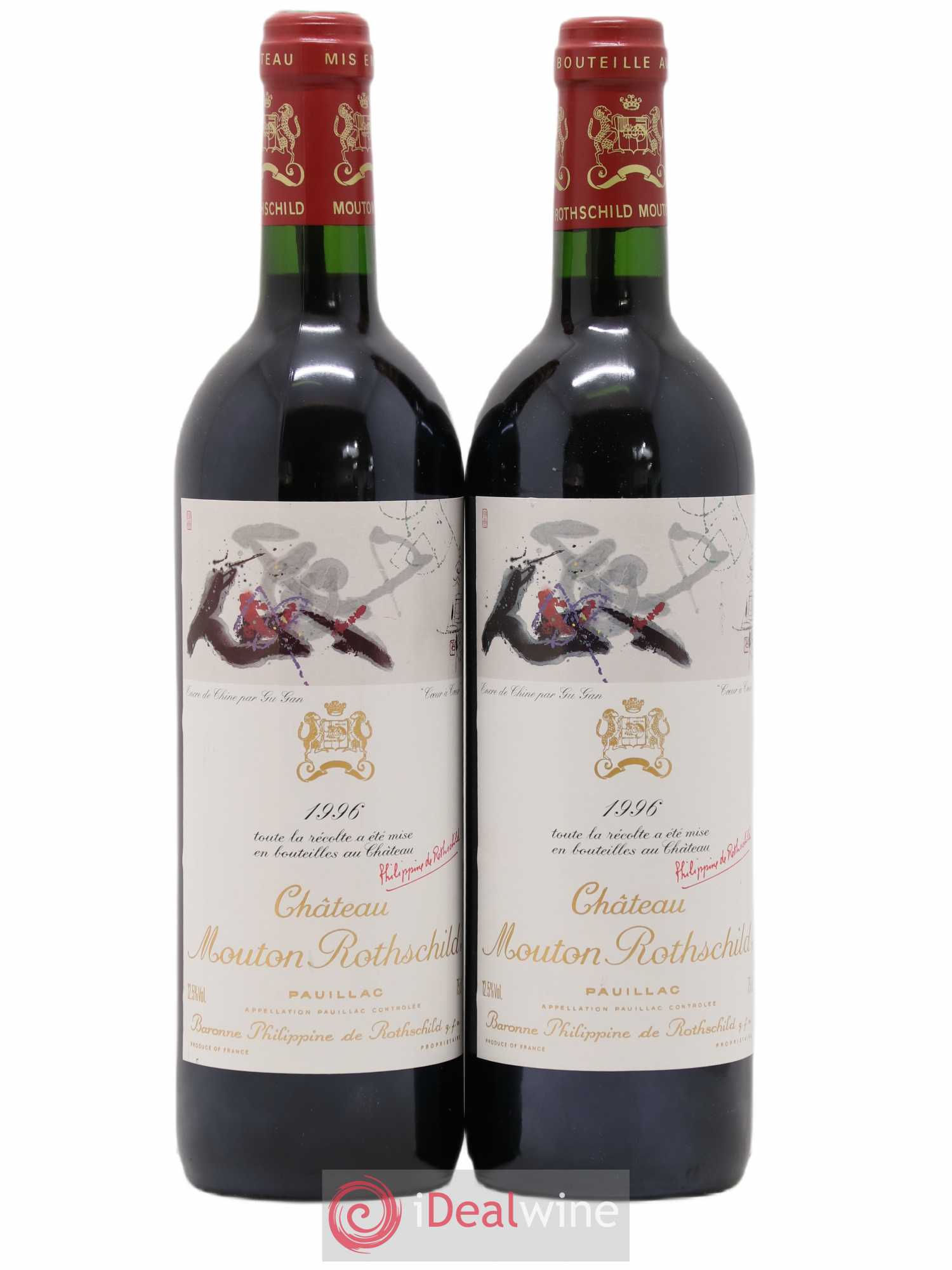 Château Mouton Rothschild 1er Grand Cru Classé 1996 - Lot de 2 bouteilles - 0