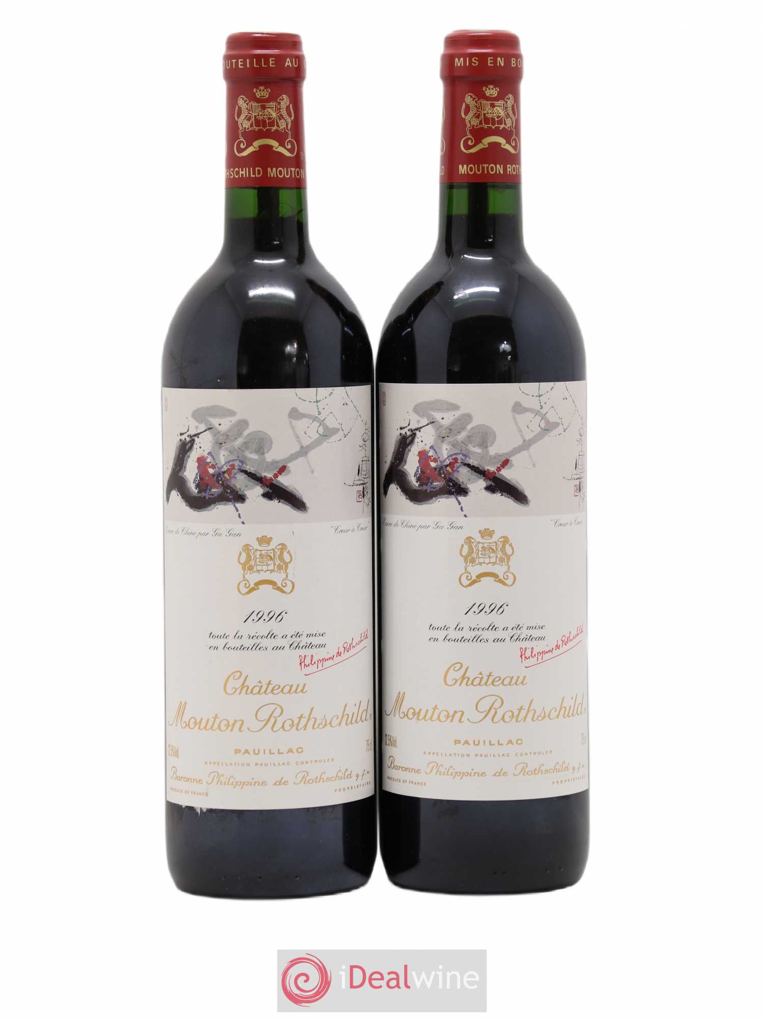 Château Mouton Rothschild 1er Grand Cru Classé 1996 - Lot de 2 bouteilles - 0