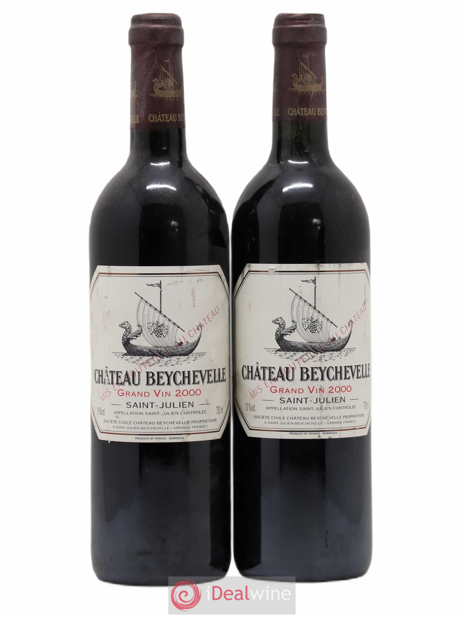 Château Beychevelle 4ème Grand Cru Classé 2000 - Lot de 2 bouteilles - 0