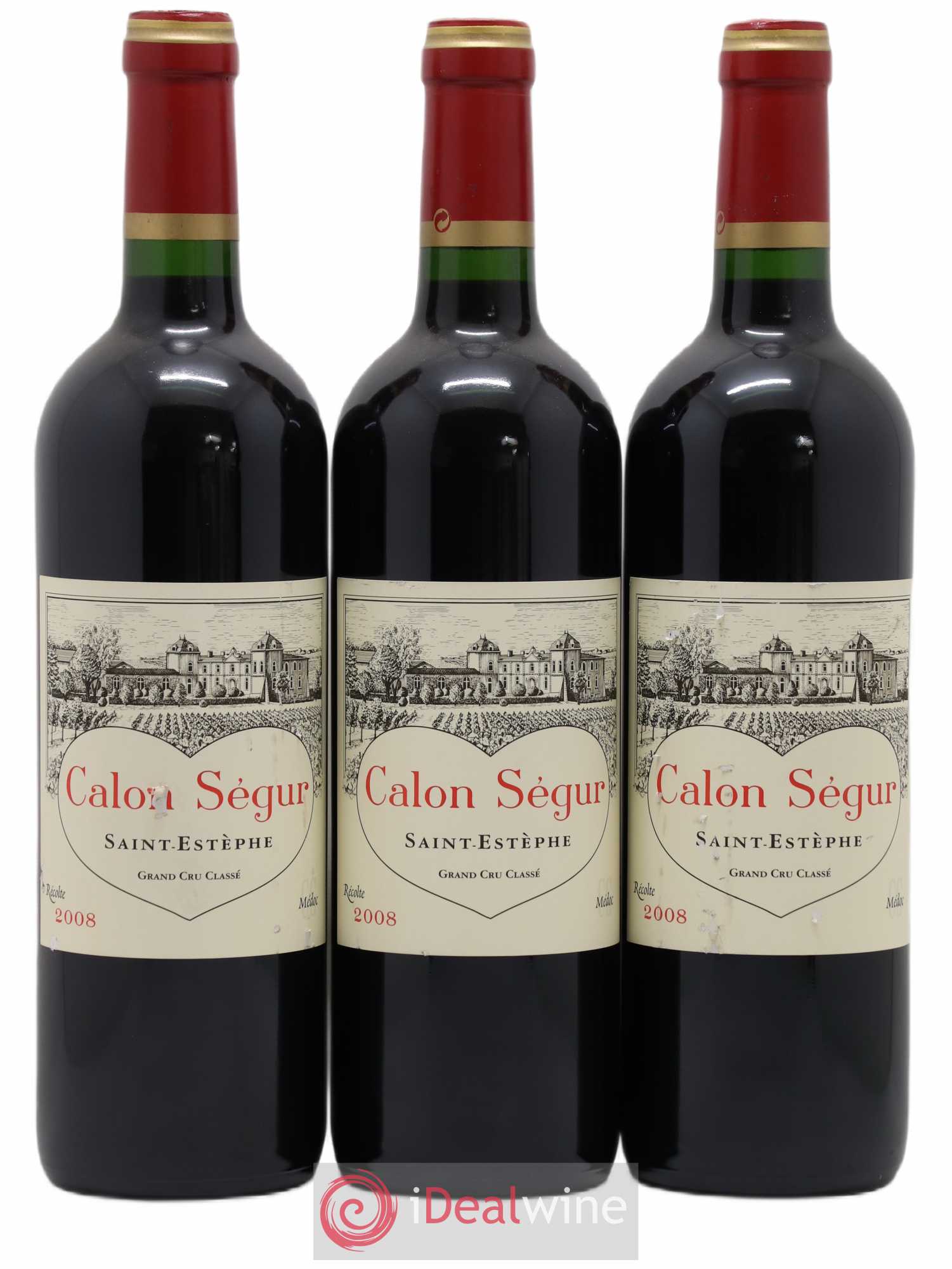 Château Calon Ségur 3ème Grand Cru Classé 2008 - Lot de 3 bouteilles - 0