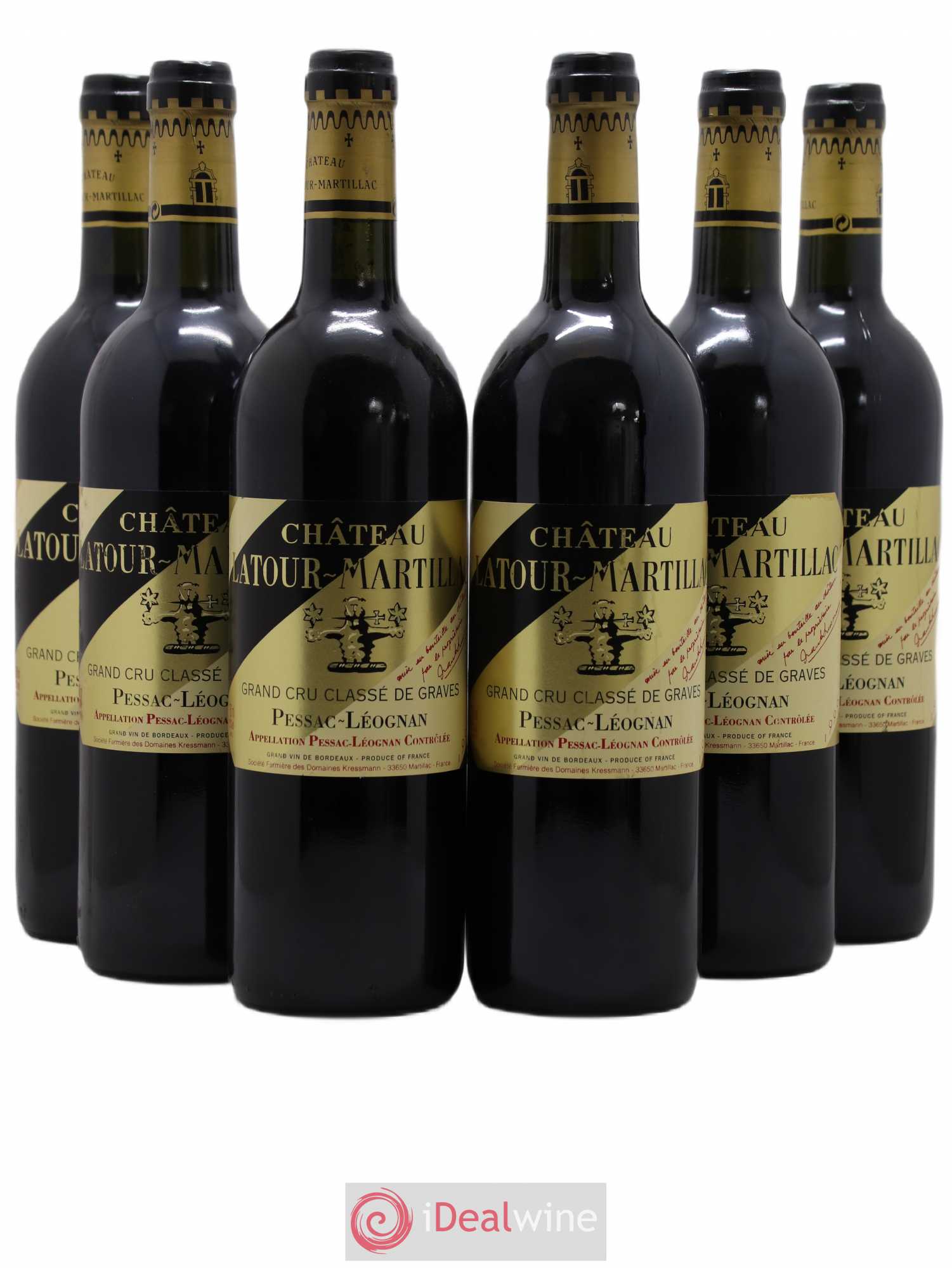 Château Latour-Martillac Cru Classé de Graves 1999 - Lot de 6 bouteilles - 0