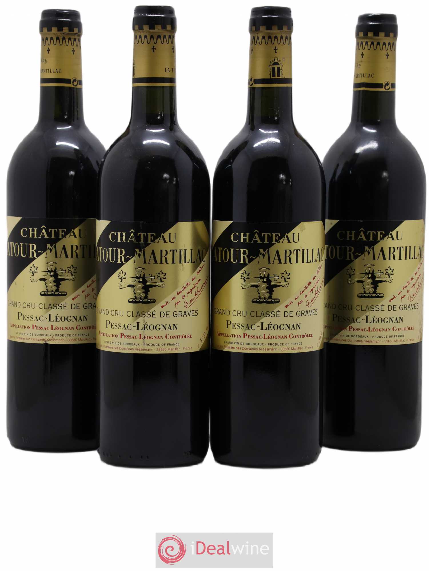 Château Latour-Martillac Cru Classé de Graves 1999 - Lot de 4 bouteilles - 0