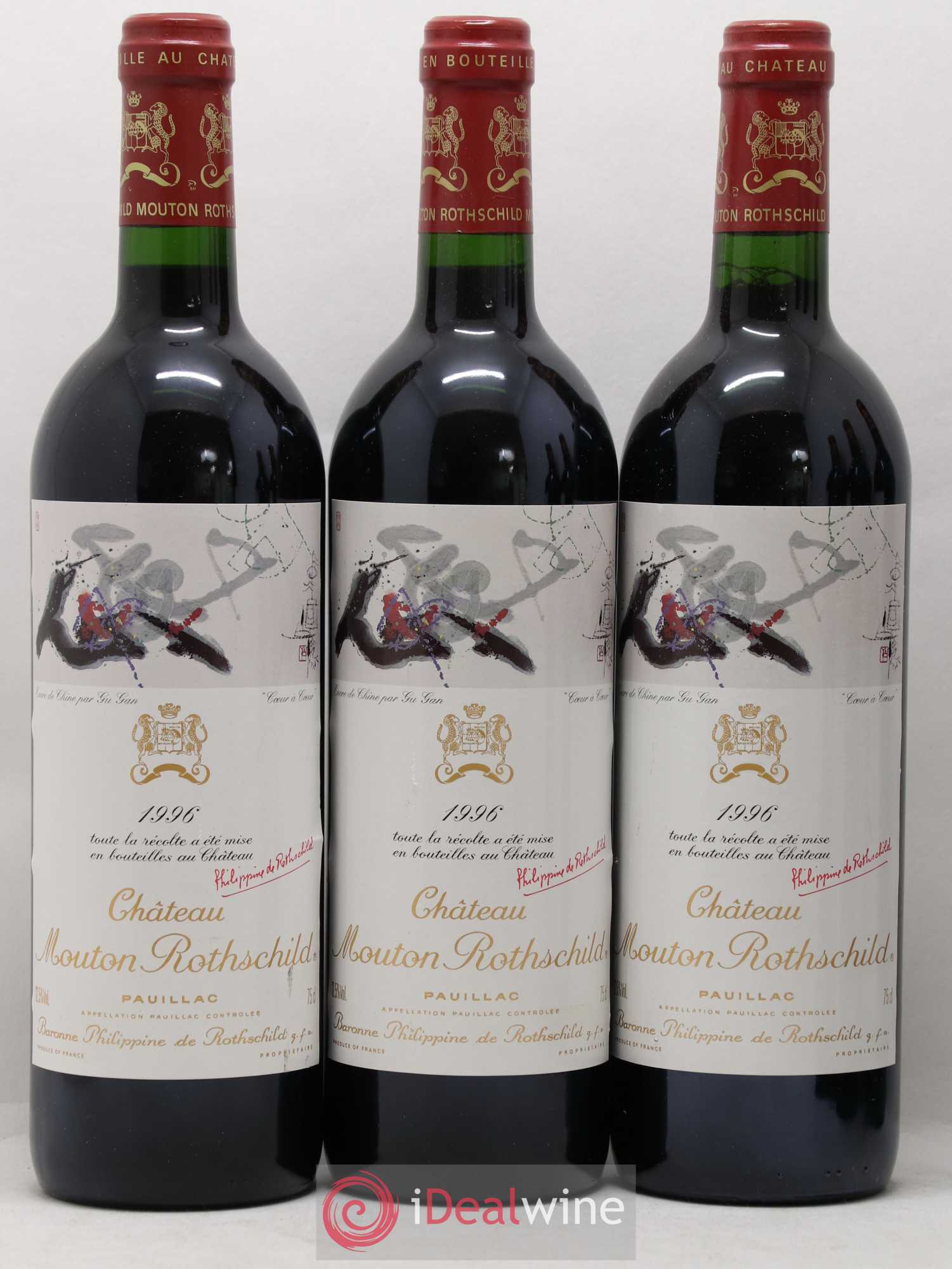 Château Mouton Rothschild 1er Grand Cru Classé 1996 - Lot de 6 bouteilles - 1