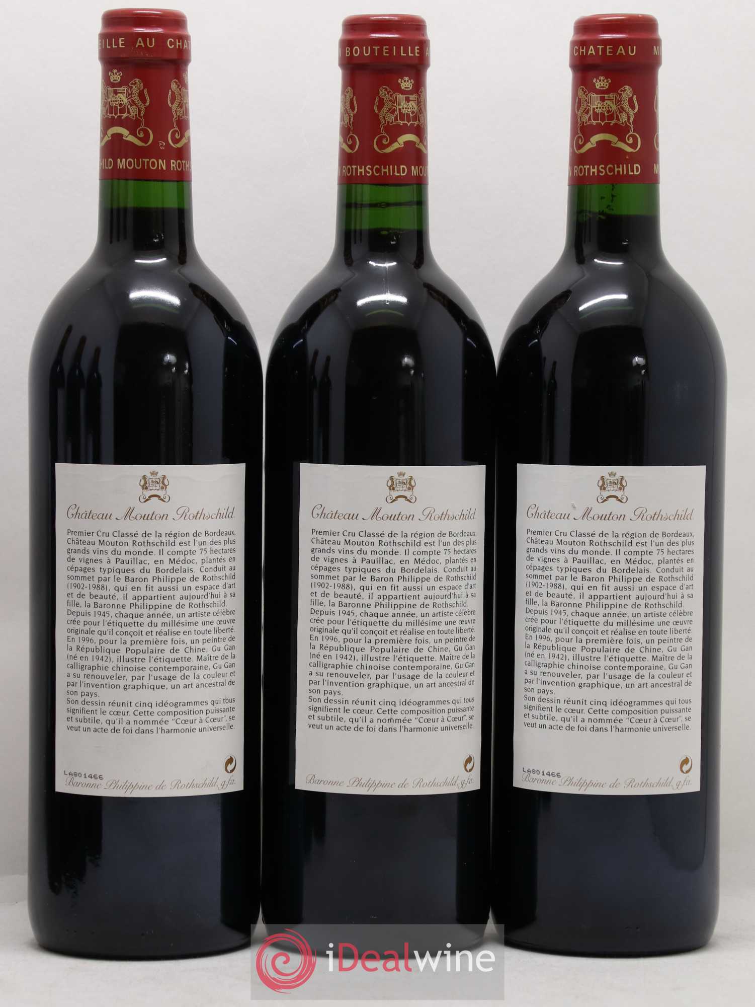 Château Mouton Rothschild 1er Grand Cru Classé 1996 - Lot de 6 bouteilles - 2