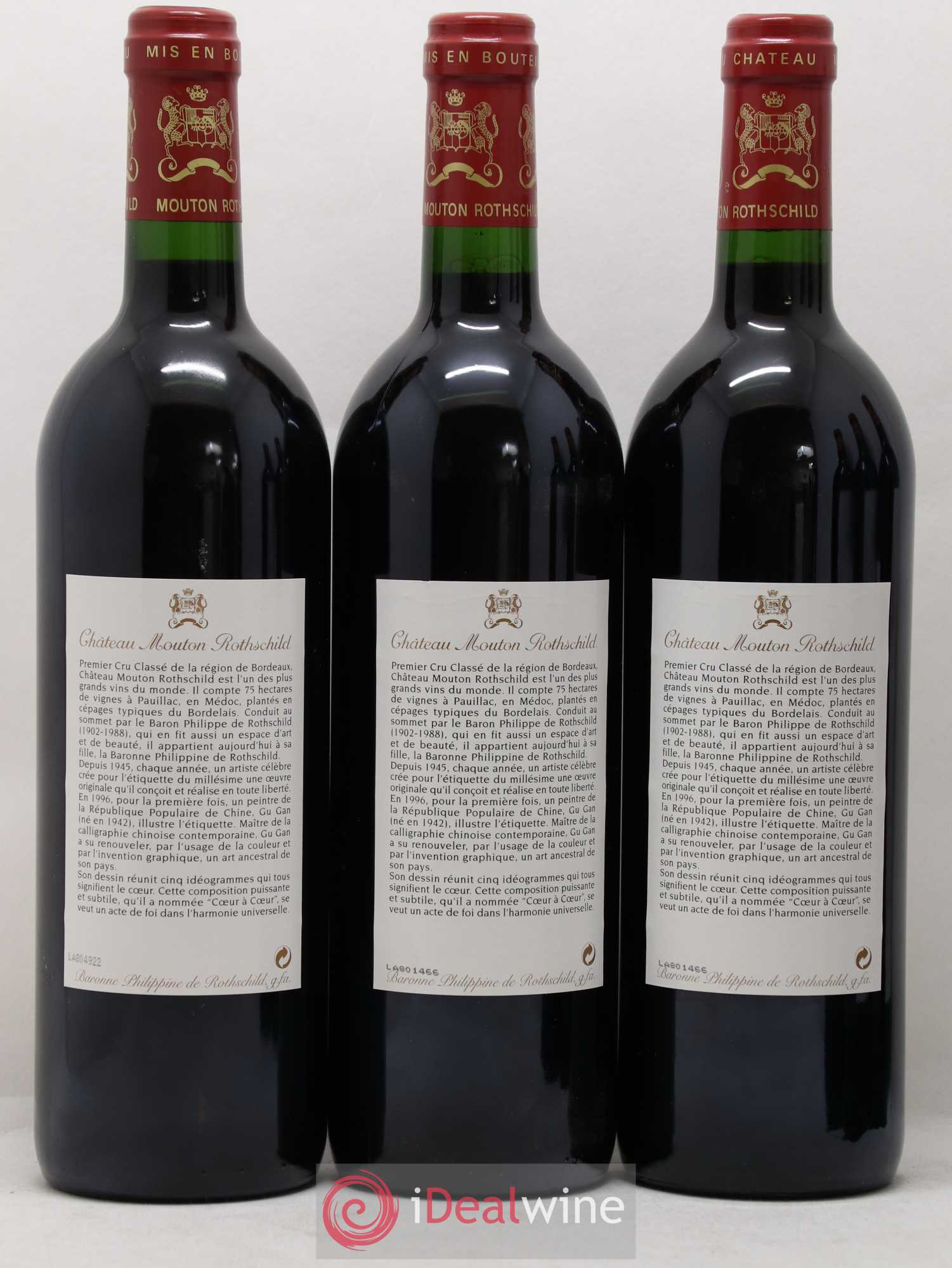 Château Mouton Rothschild 1er Grand Cru Classé 1996 - Lot de 6 bouteilles - 4