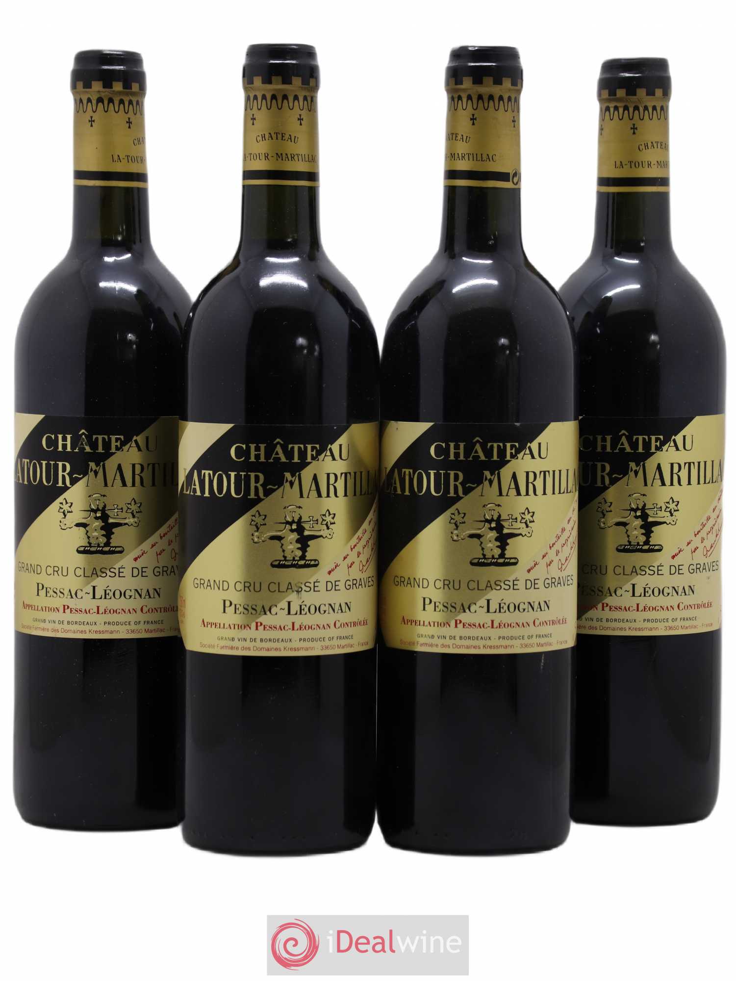 Château Latour-Martillac Cru Classé de Graves 1999 - Lot de 4 bouteilles - 0