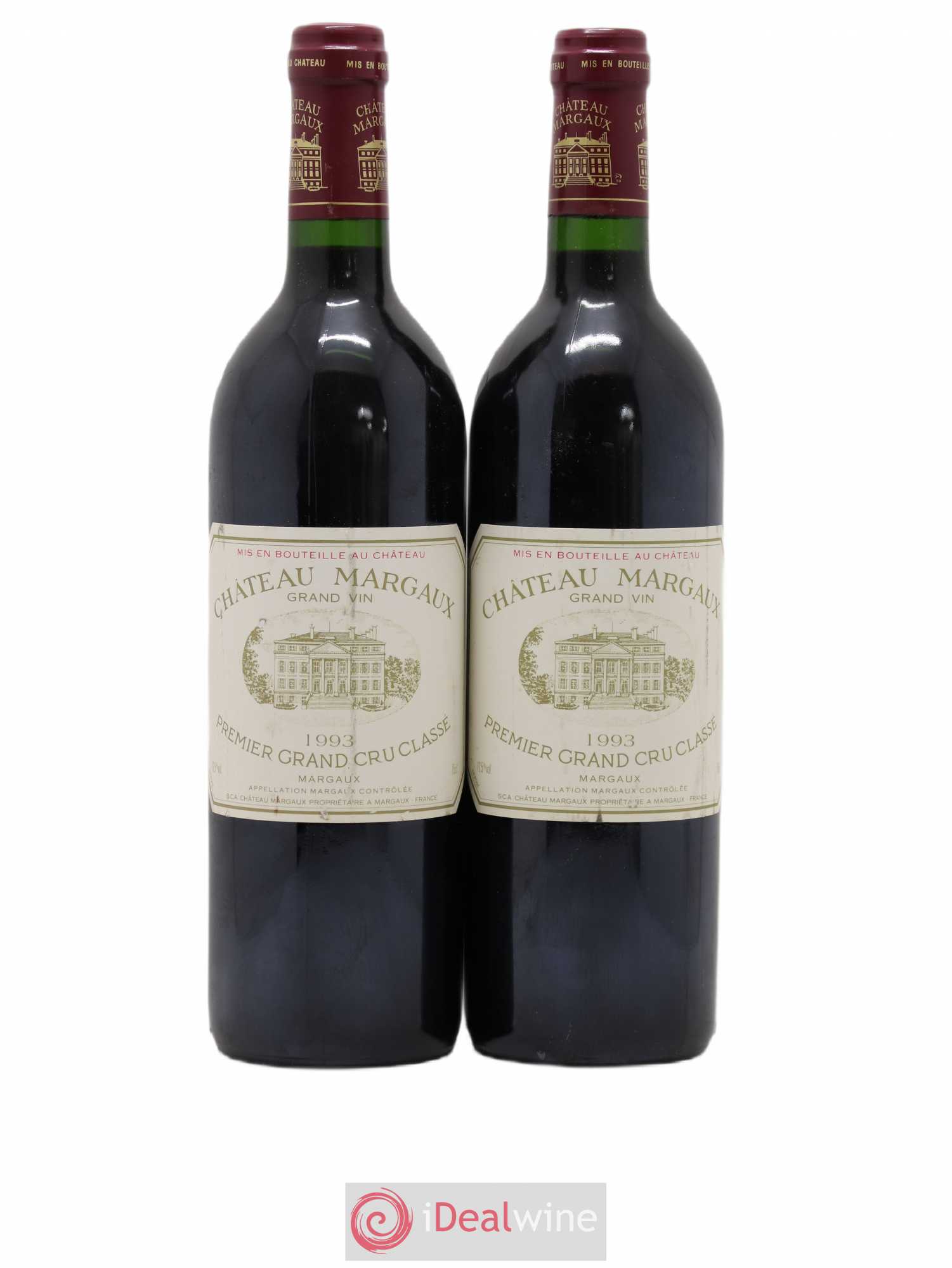 Château Margaux 1er Grand Cru Classé 1993 - Lot de 2 bouteilles - 0
