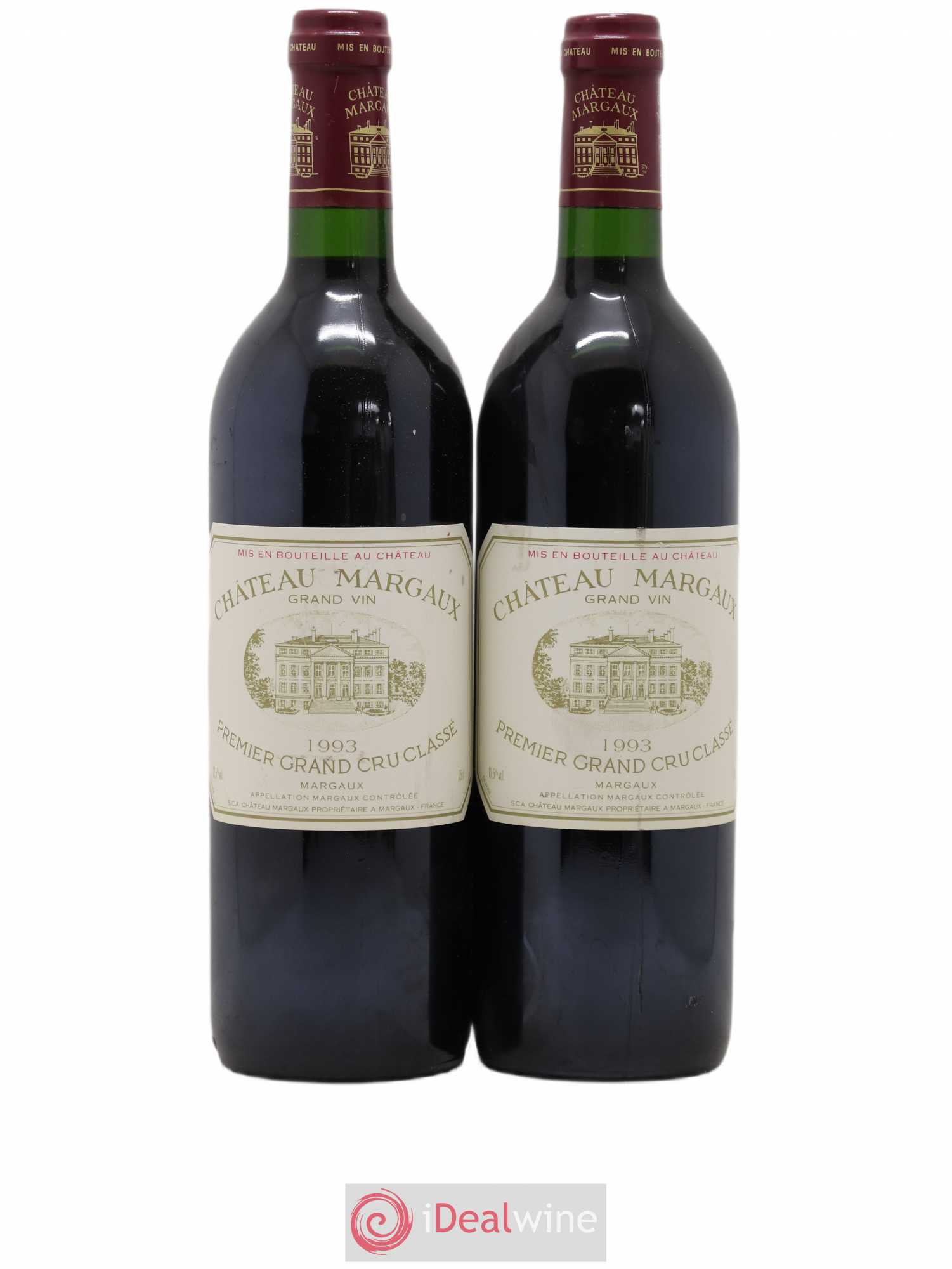Château Margaux 1er Grand Cru Classé 1993 - Lot de 2 bouteilles - 0