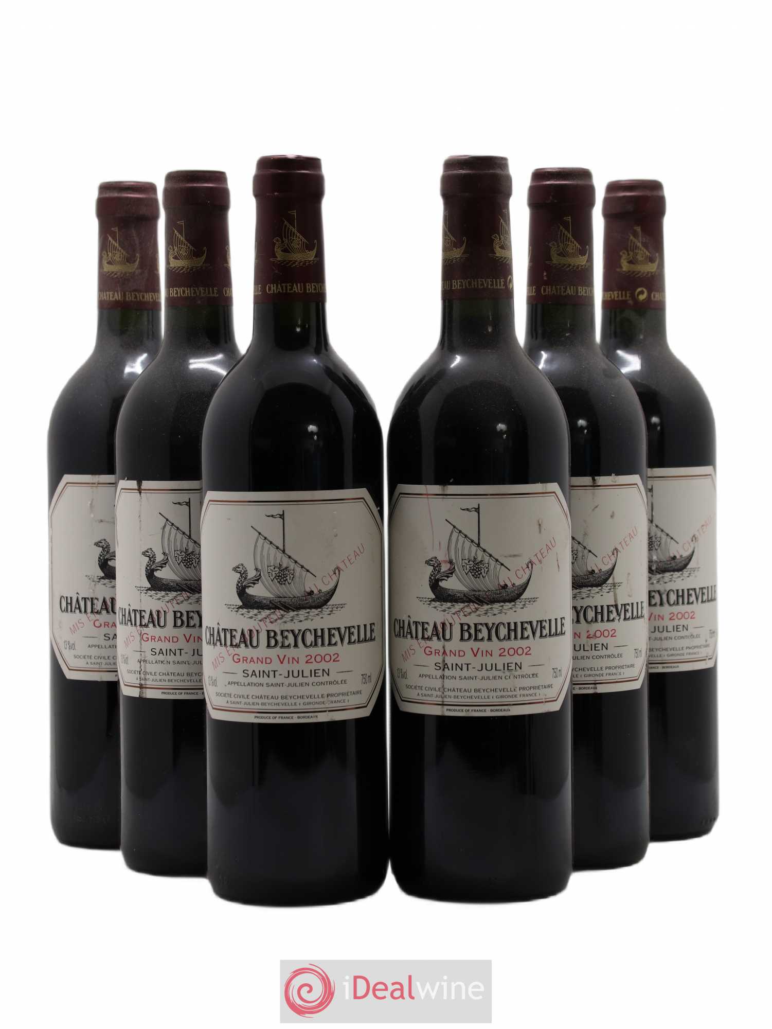 Château Beychevelle 4ème Grand Cru Classé 2002 - Lot de 6 bouteilles - 0