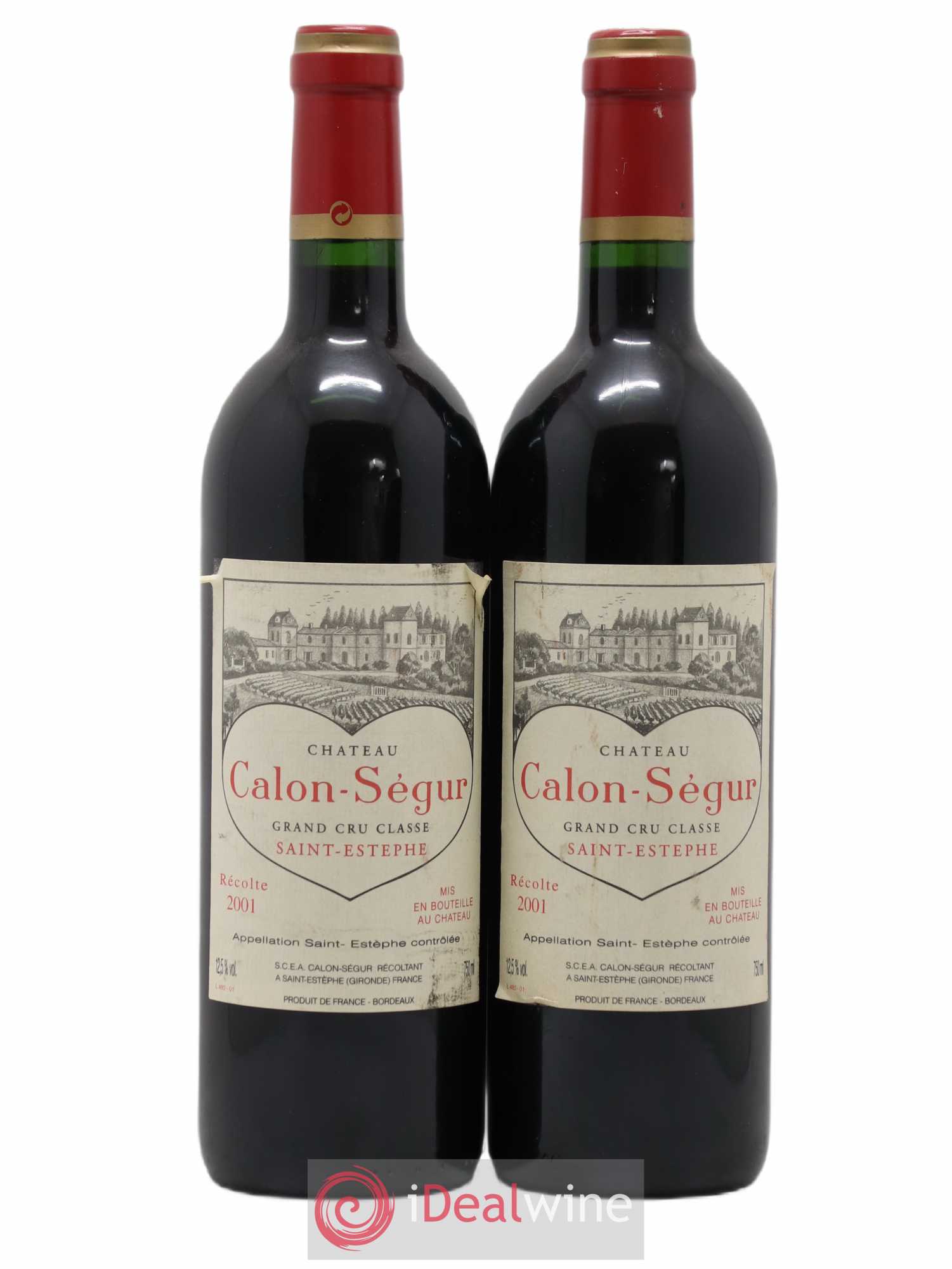 Château Calon Ségur 3ème Grand Cru Classé 2001 - Lot de 2 bouteilles - 0