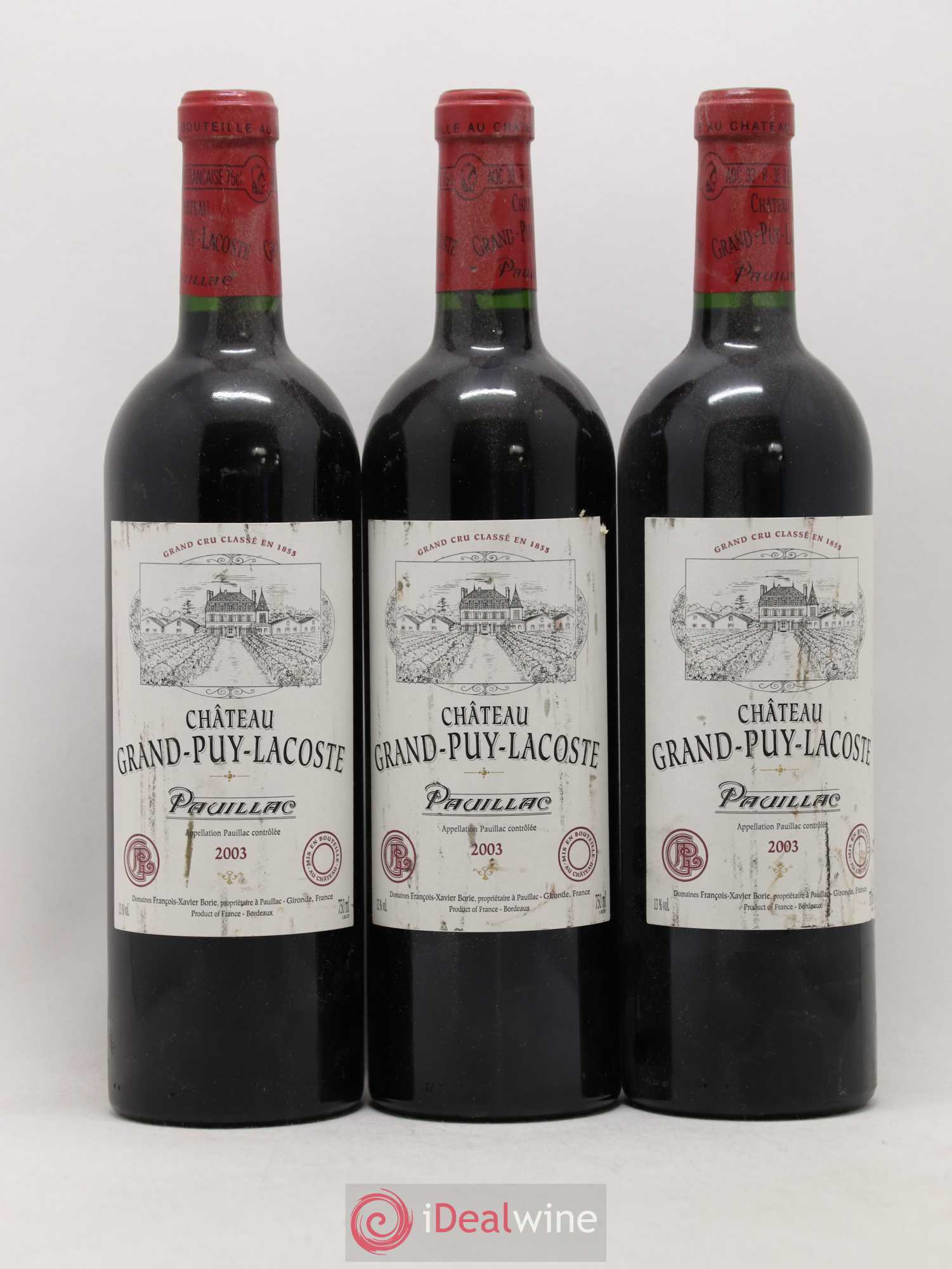 Château Grand Puy Lacoste 5ème Grand Cru Classé 2003 - Lot de 6 bouteilles - 2