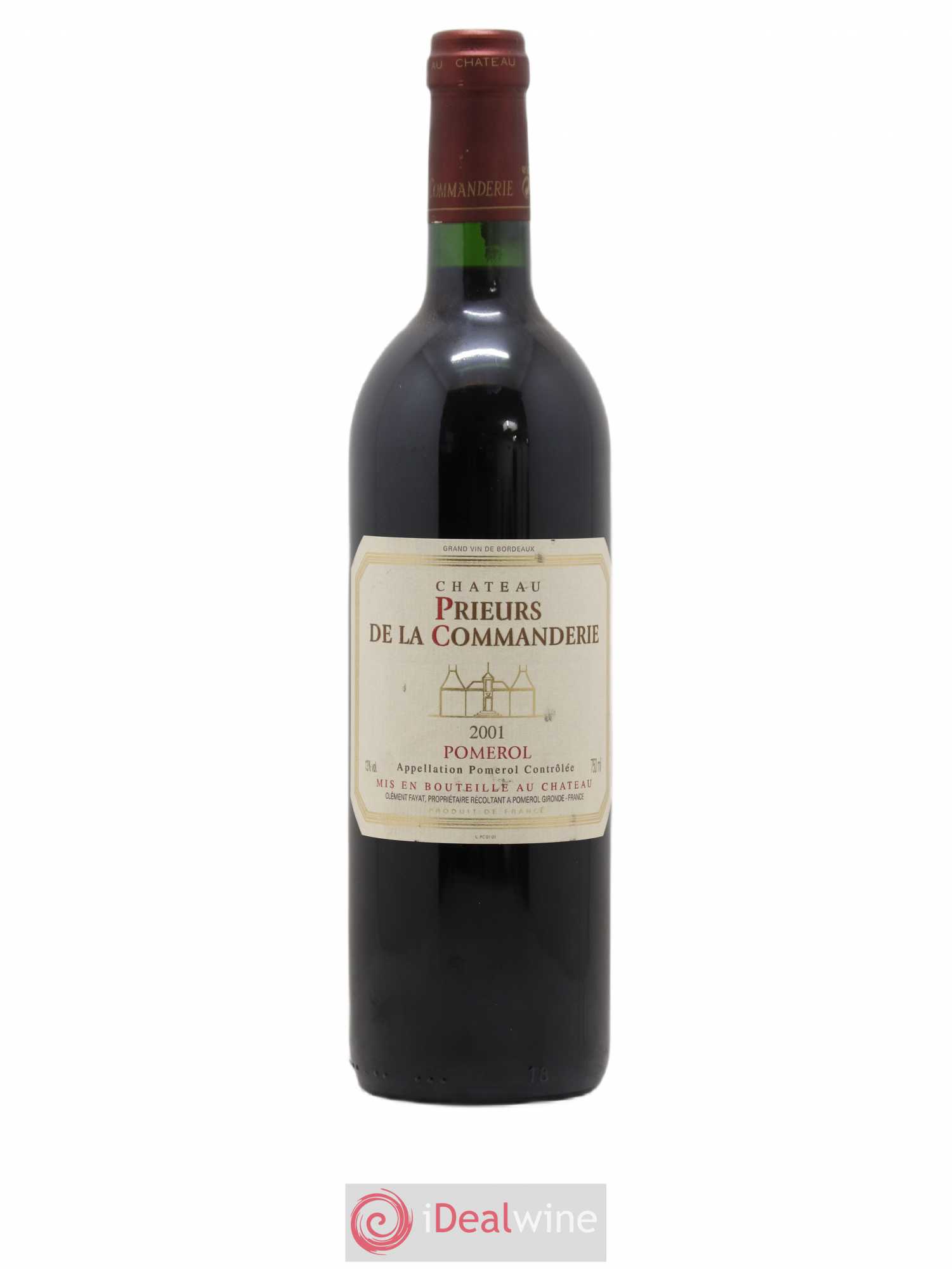 Pomerol Prieurs de la Commanderie 2001 - Lot de 1 bouteille - 0