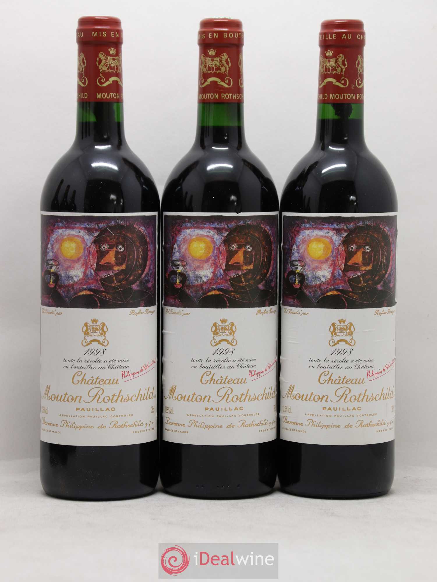 Château Mouton Rothschild 1er Grand Cru Classé 1998 - Lot de 6 bouteilles - 3