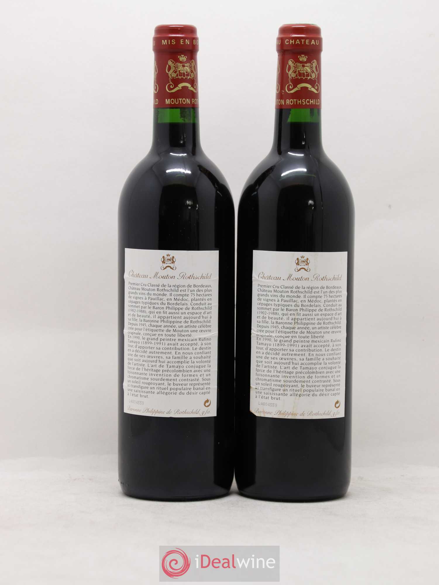 Château Mouton Rothschild 1er Grand Cru Classé 1998 - Lot de 2 bouteilles - 1