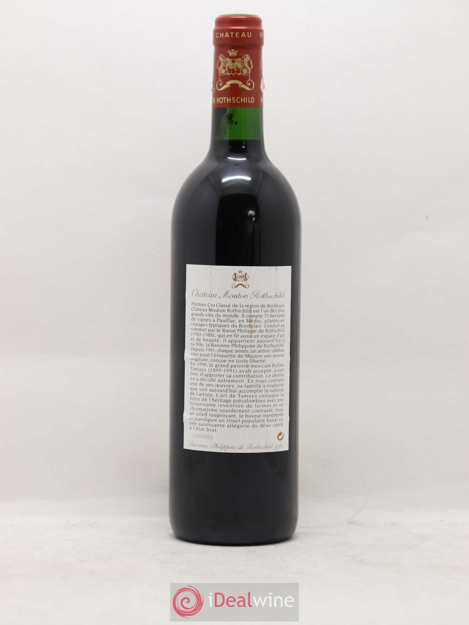 Château Mouton Rothschild 1er Grand Cru Classé 1998 - Lot de 1 bouteille - 1