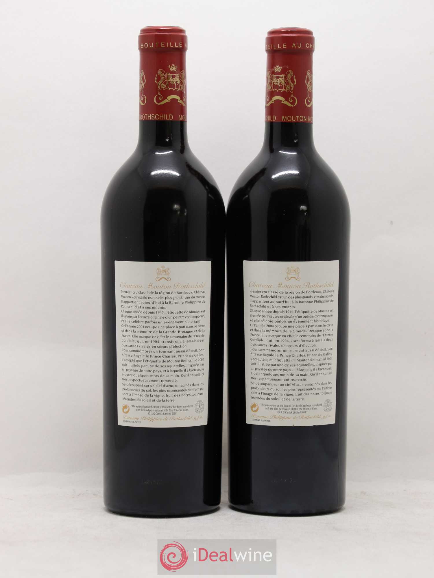 Château Mouton Rothschild 1er Grand Cru Classé 2004 - Lot de 2 bouteilles - 1