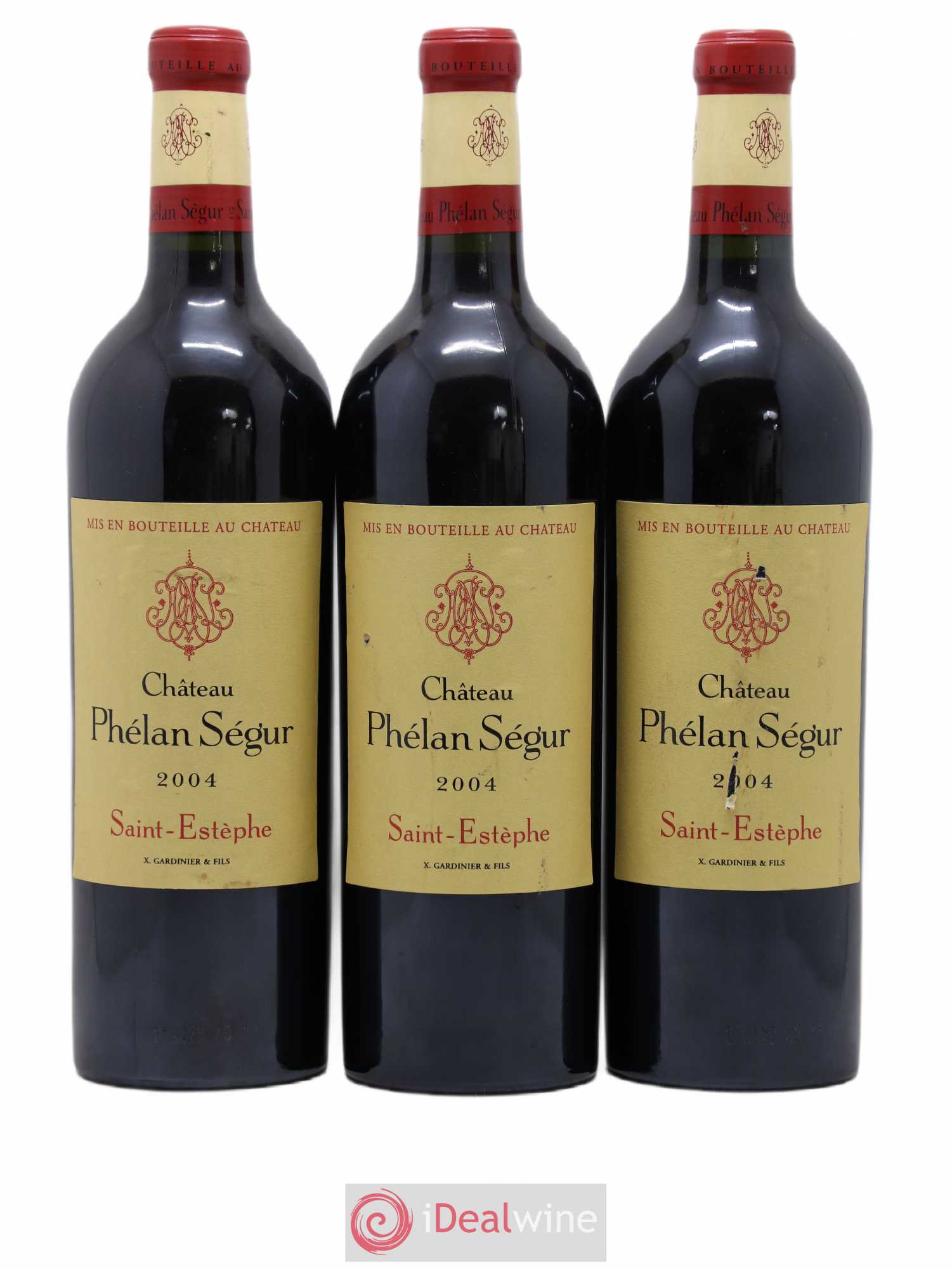 Château Phélan Ségur 2004 - Lot de 3 bouteilles - 0