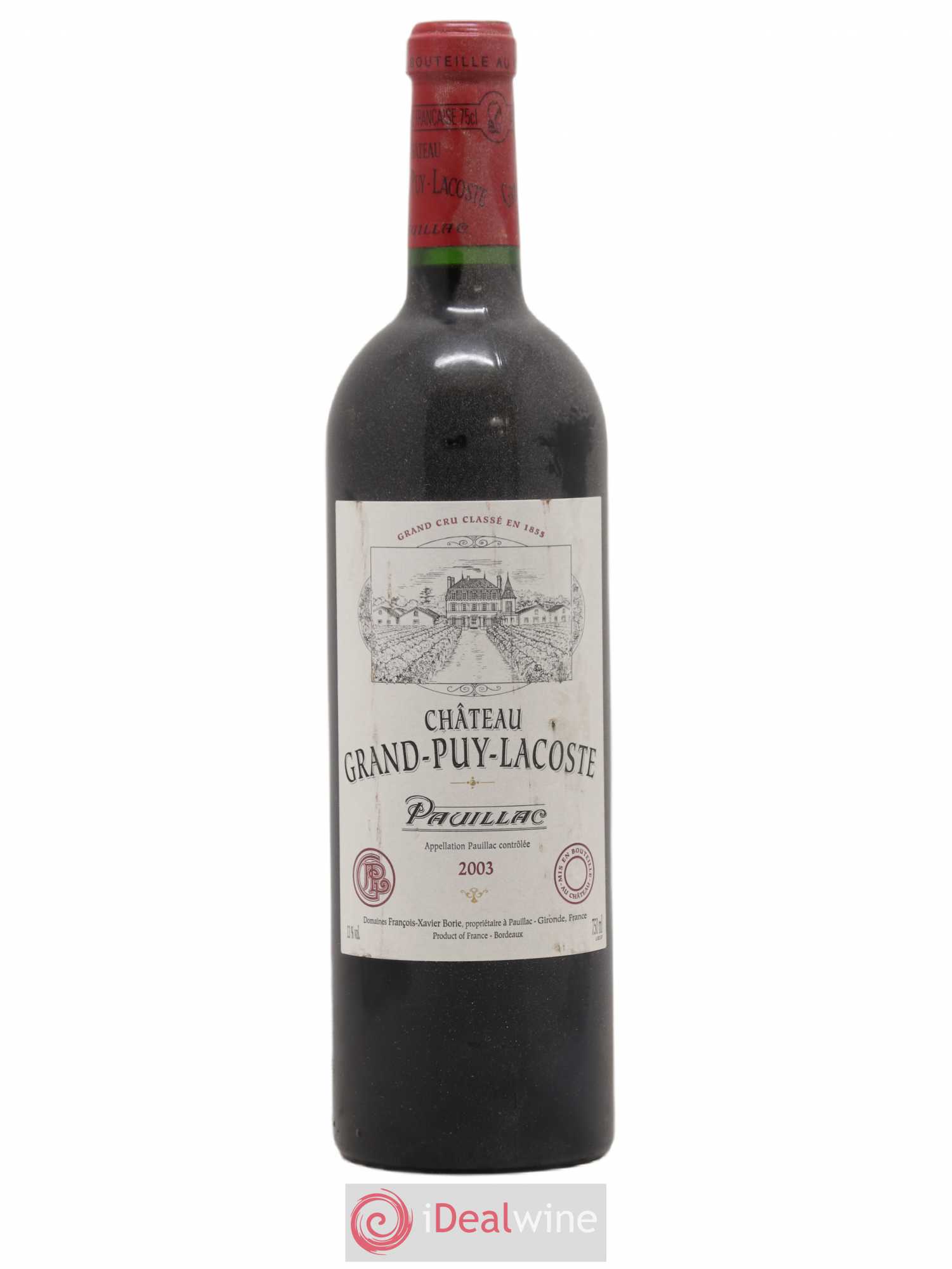 Château Grand Puy Lacoste 5ème Grand Cru Classé 2003 - Lot de 1 bouteille - 0