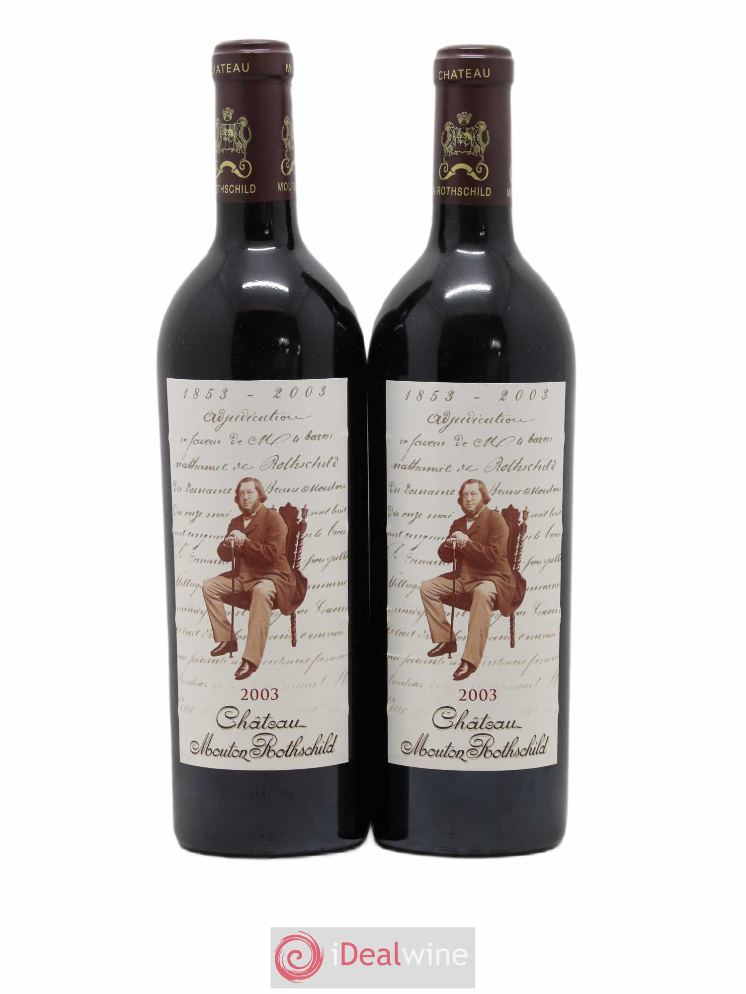 Château Mouton Rothschild 1er Grand Cru Classé 2003 - Lot de 2 bouteilles - 0
