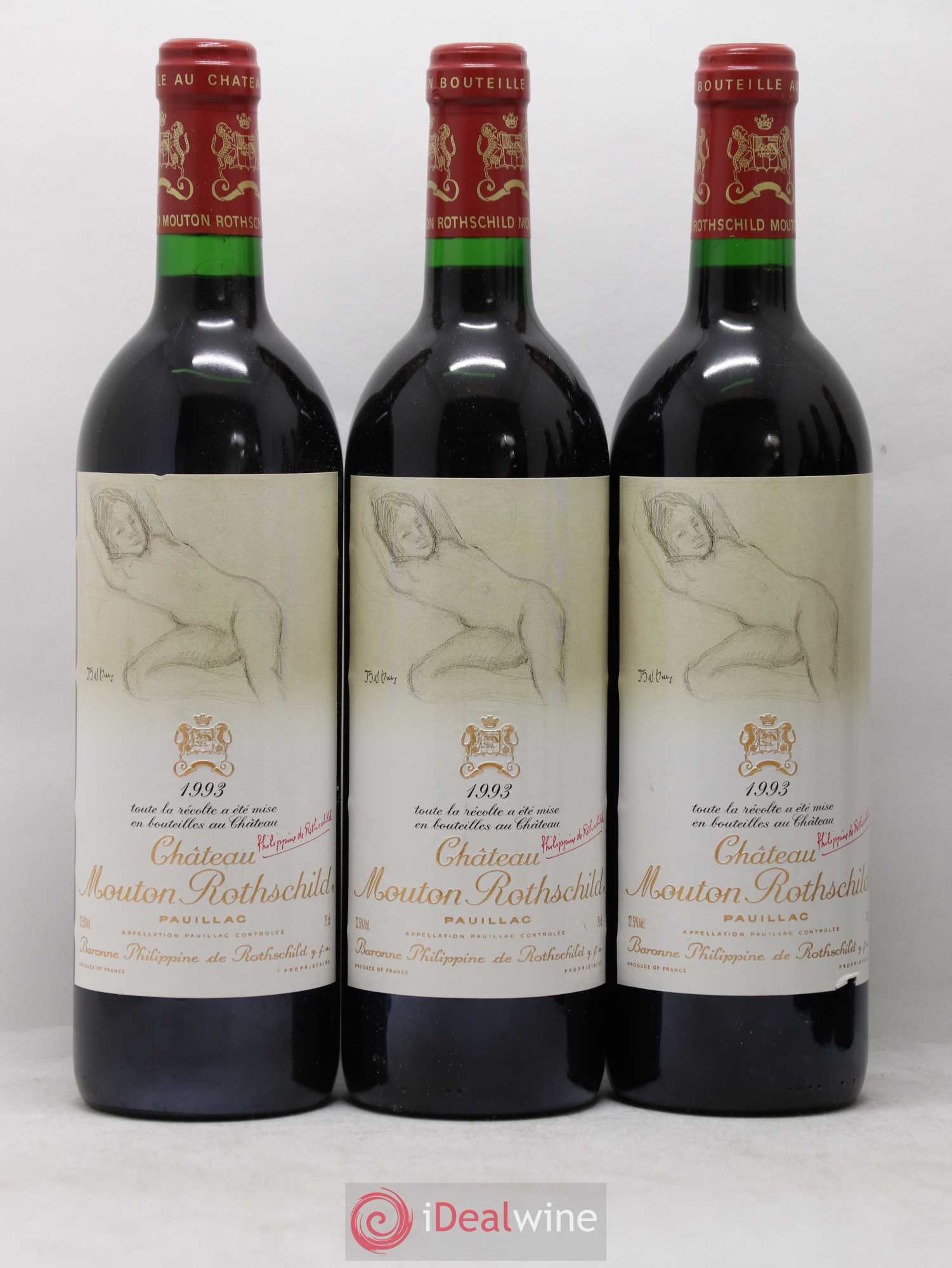 Château Mouton Rothschild 1er Grand Cru Classé 1993 - Lot de 6 bouteilles - 2