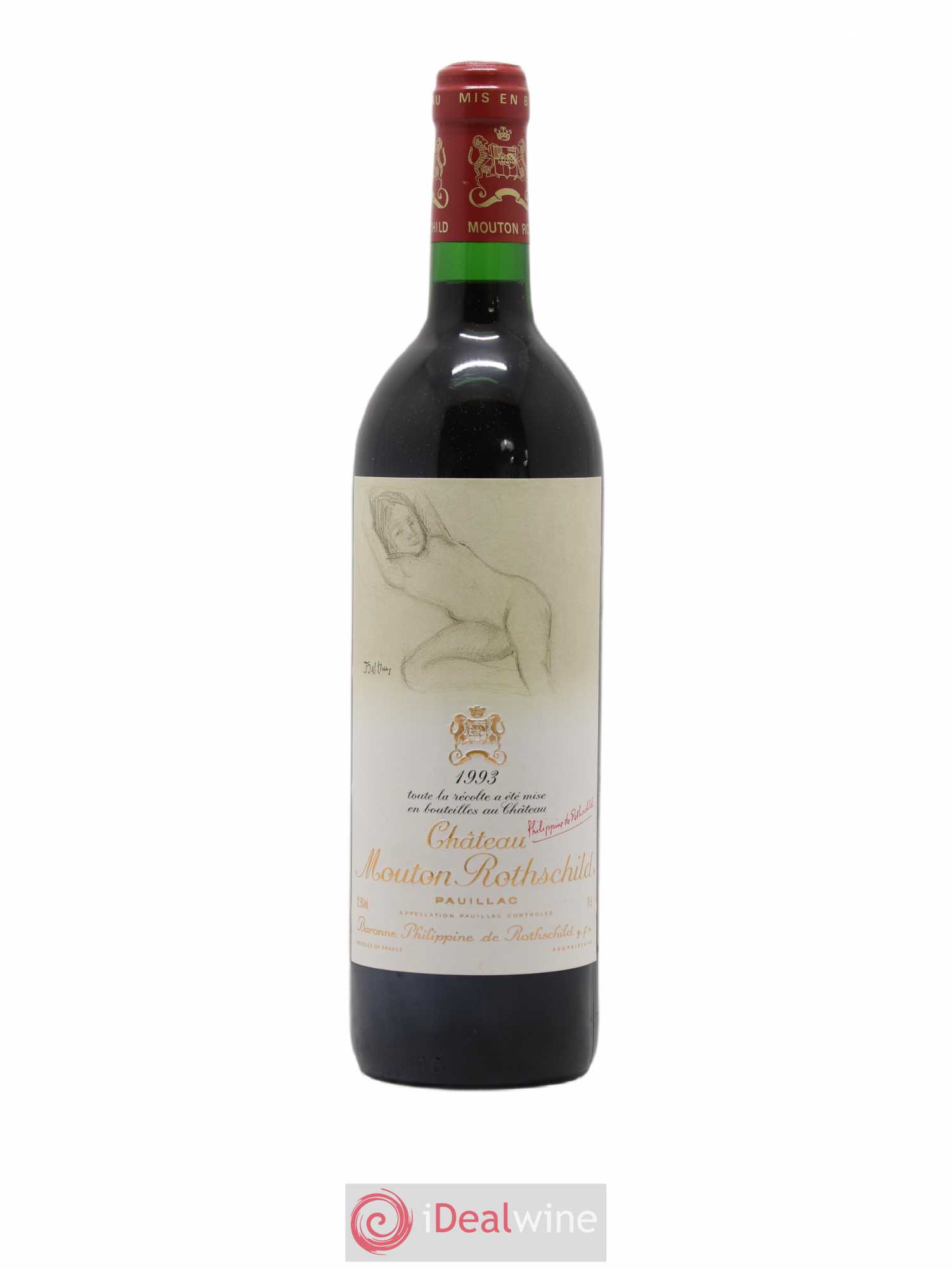 Château Mouton Rothschild 1er Grand Cru Classé 1993 - Lot de 1 bouteille - 0