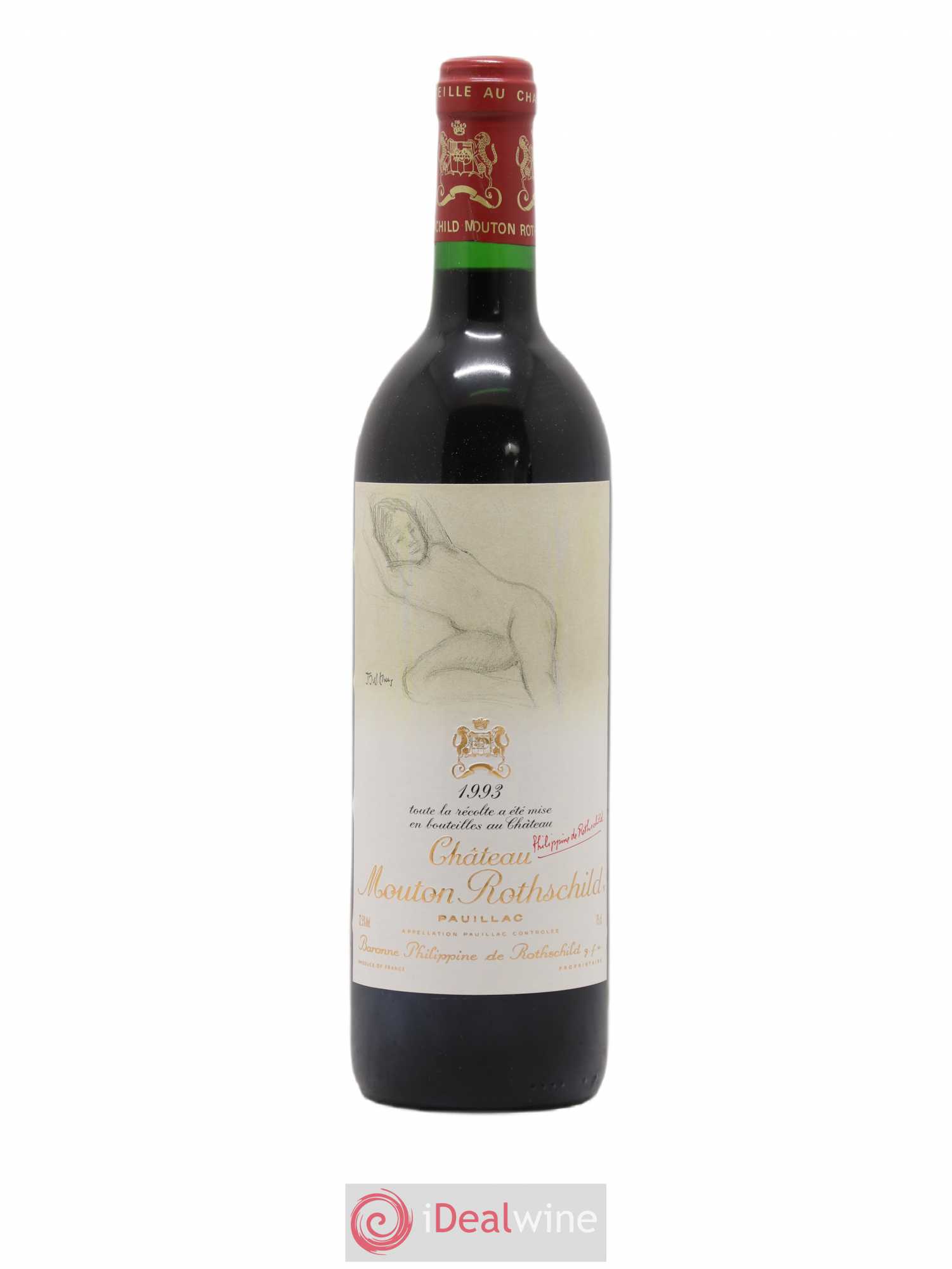 Château Mouton Rothschild 1er Grand Cru Classé 1993 - Lot de 1 bouteille - 0