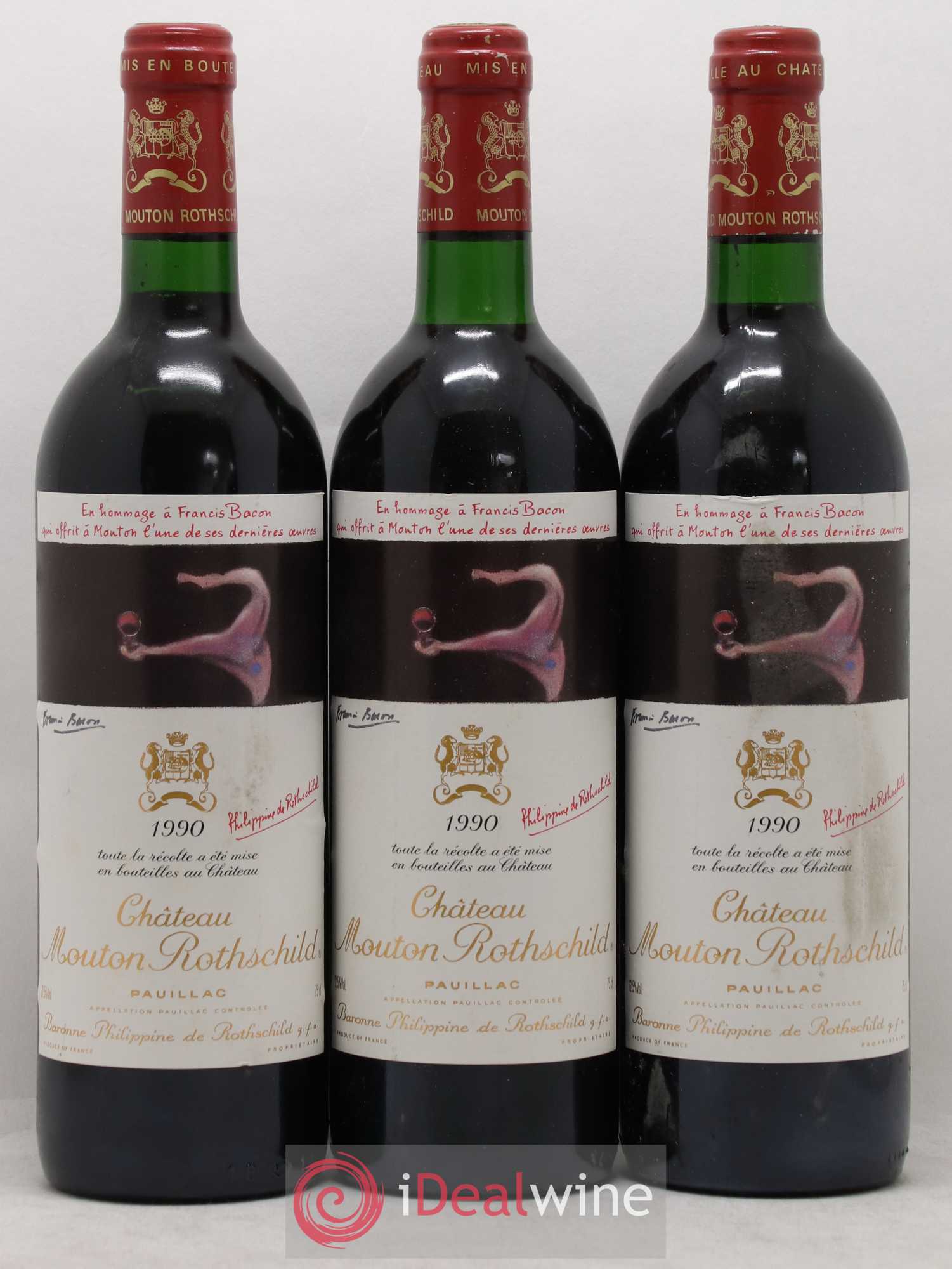 Château Mouton Rothschild 1er Grand Cru Classé 1990 - Lot de 6 bouteilles - 3