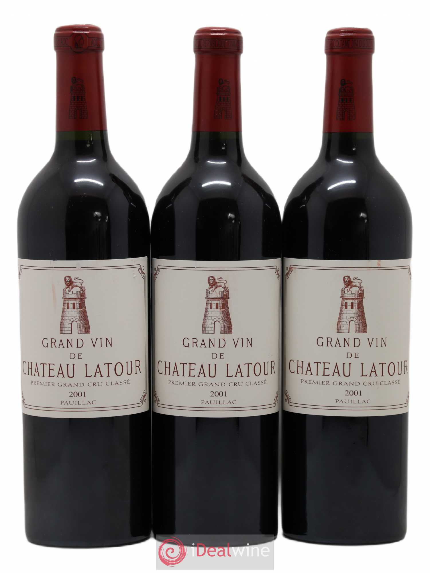 Château Latour 1er Grand Cru Classé 2001 - Lot de 3 bouteilles - 0