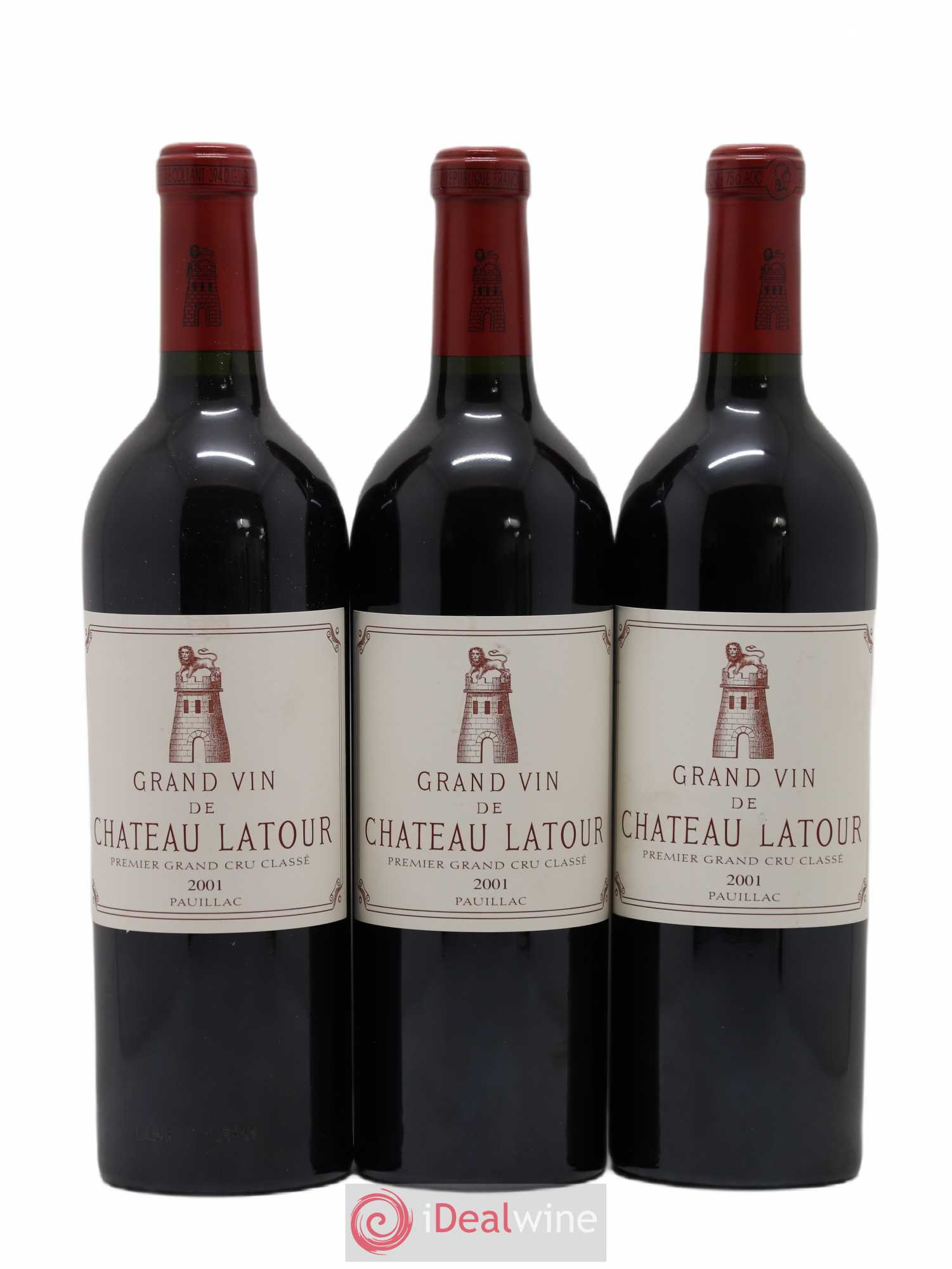Château Latour 1er Grand Cru Classé 2001 - Lot de 3 bouteilles - 0