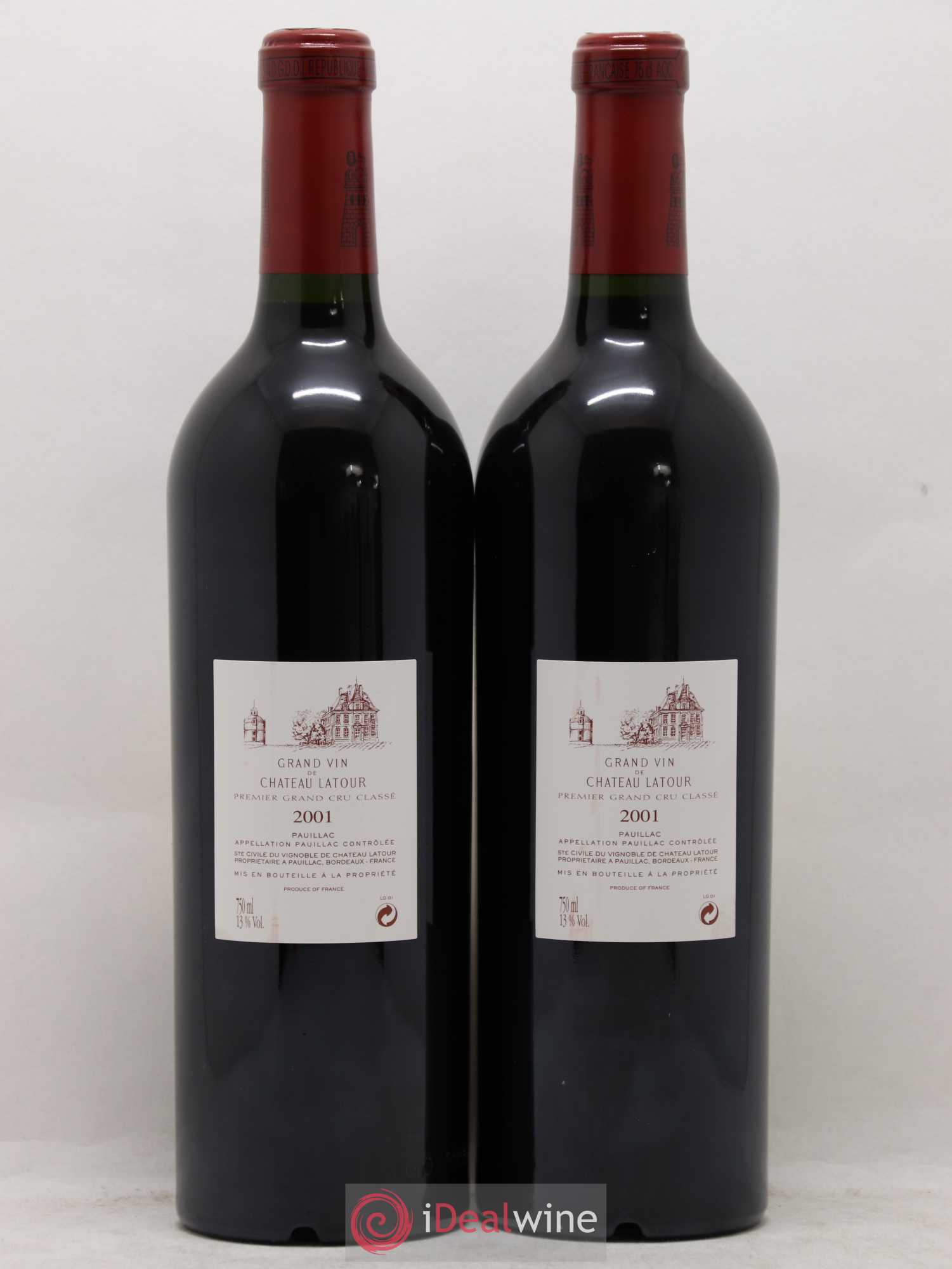 Château Latour 1er Grand Cru Classé 2001 - Lot de 2 bouteilles - 1