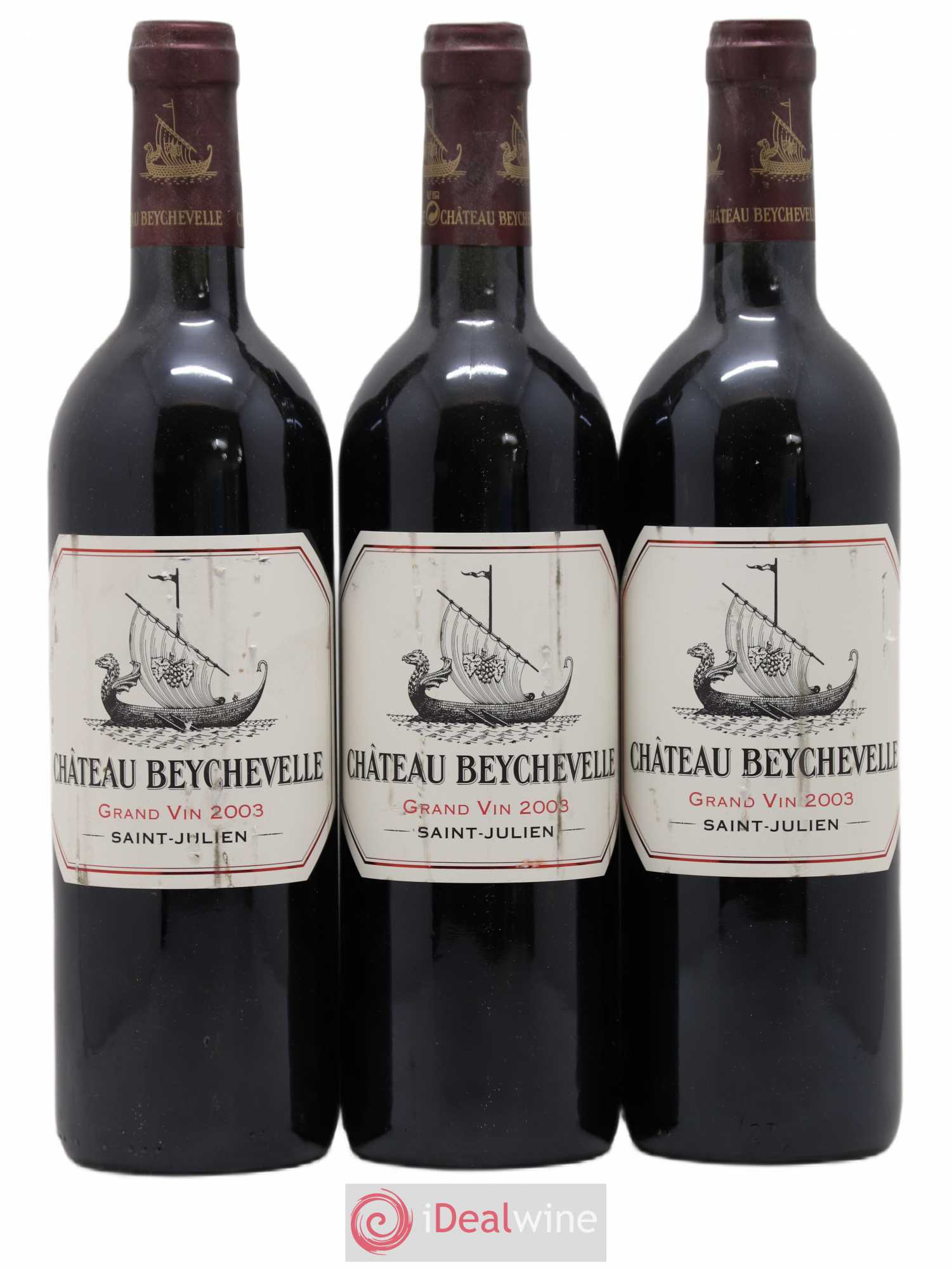 Château Beychevelle 4ème Grand Cru Classé 2003 - Lot de 3 bouteilles - 0