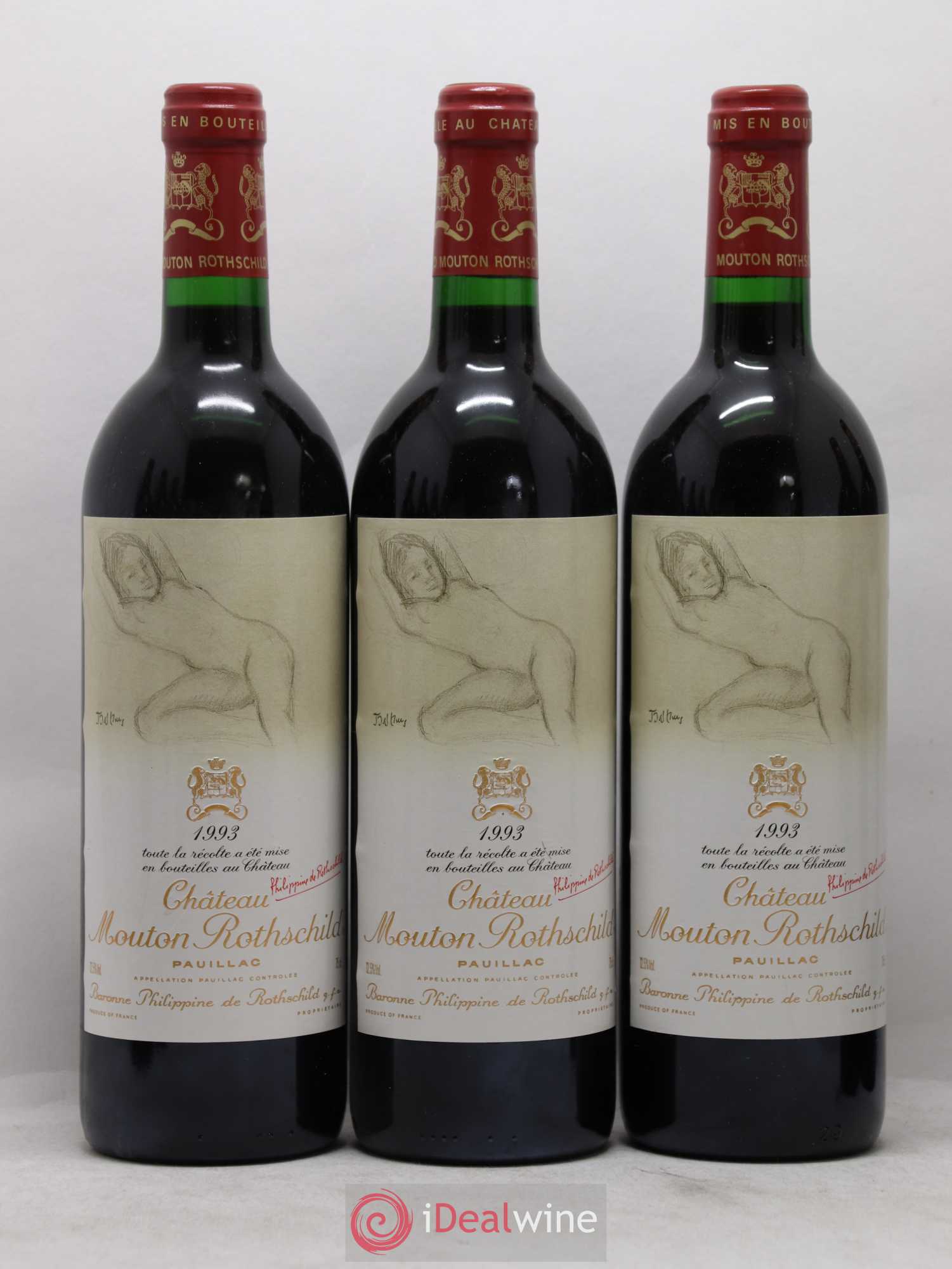 Château Mouton Rothschild 1er Grand Cru Classé 1993 - Lot de 12 bouteilles - 3