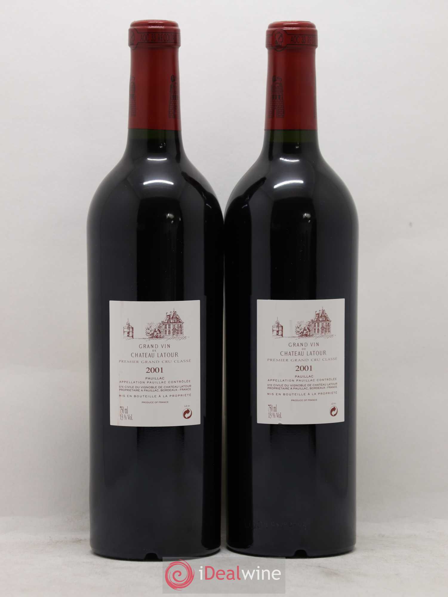 Château Latour 1er Grand Cru Classé 2001 - Lot de 2 bouteilles - 1