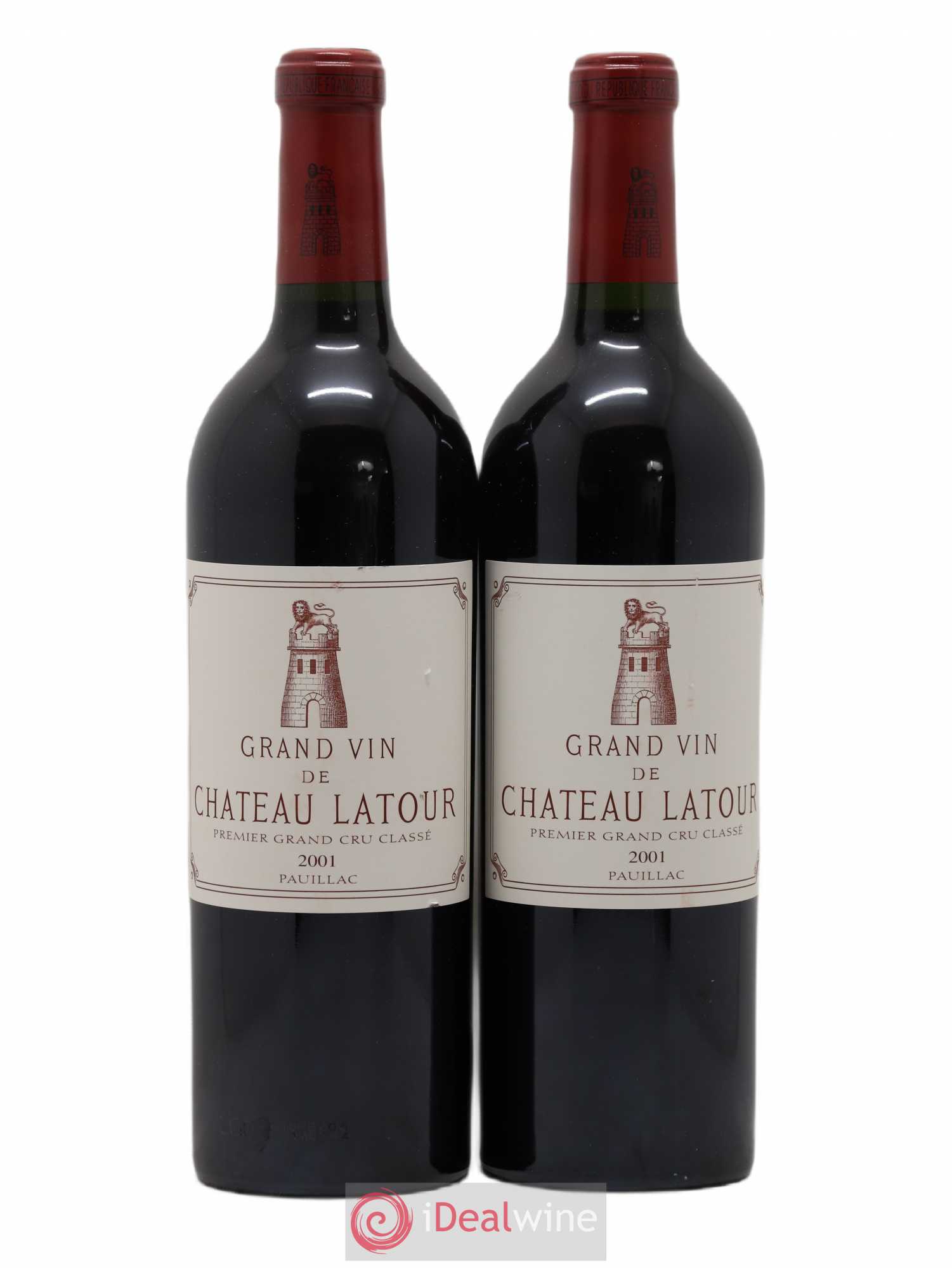 Château Latour 1er Grand Cru Classé 2001 - Lot de 2 bouteilles - 0