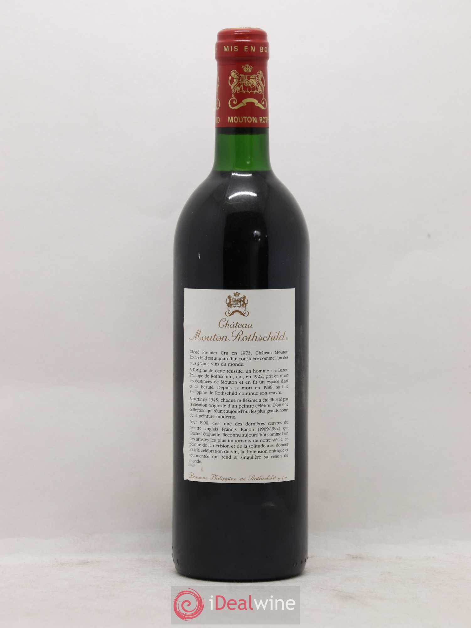 Château Mouton Rothschild 1er Grand Cru Classé 1990 - Lot de 1 bouteille - 1