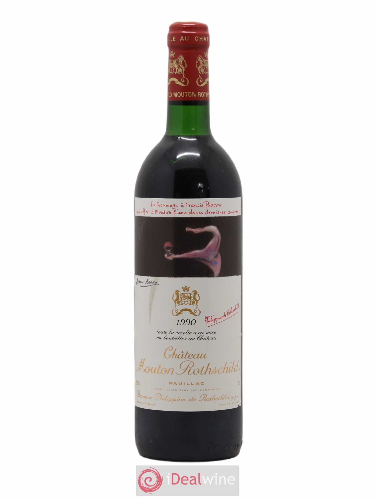 Château Mouton Rothschild 1er Grand Cru Classé 1990 - Lot de 1 bouteille - 0