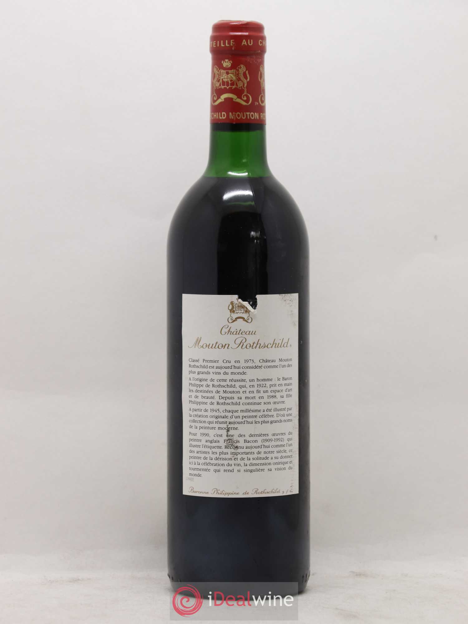 Château Mouton Rothschild 1er Grand Cru Classé 1990 - Lot de 1 bouteille - 1