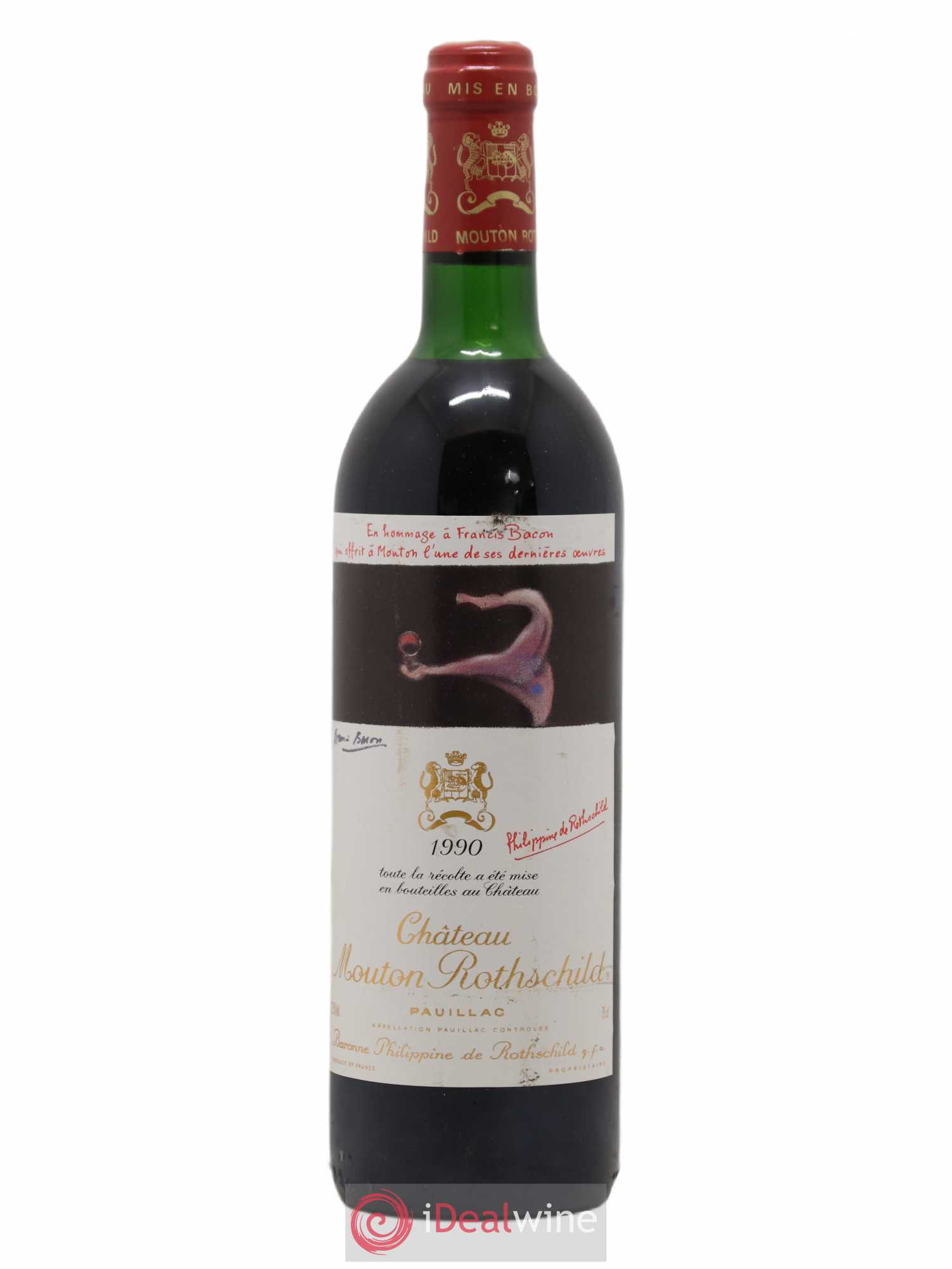 Château Mouton Rothschild 1er Grand Cru Classé 1990 - Lot de 1 bouteille - 0