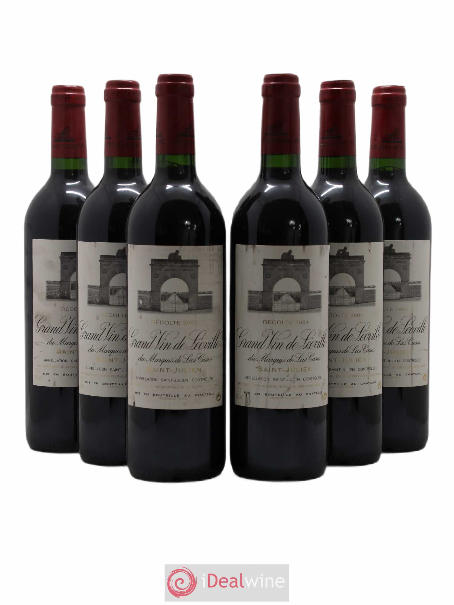 Château Léoville Las Cases 2ème Grand Cru Classé 2001 - Lot de 6 bouteilles - 0