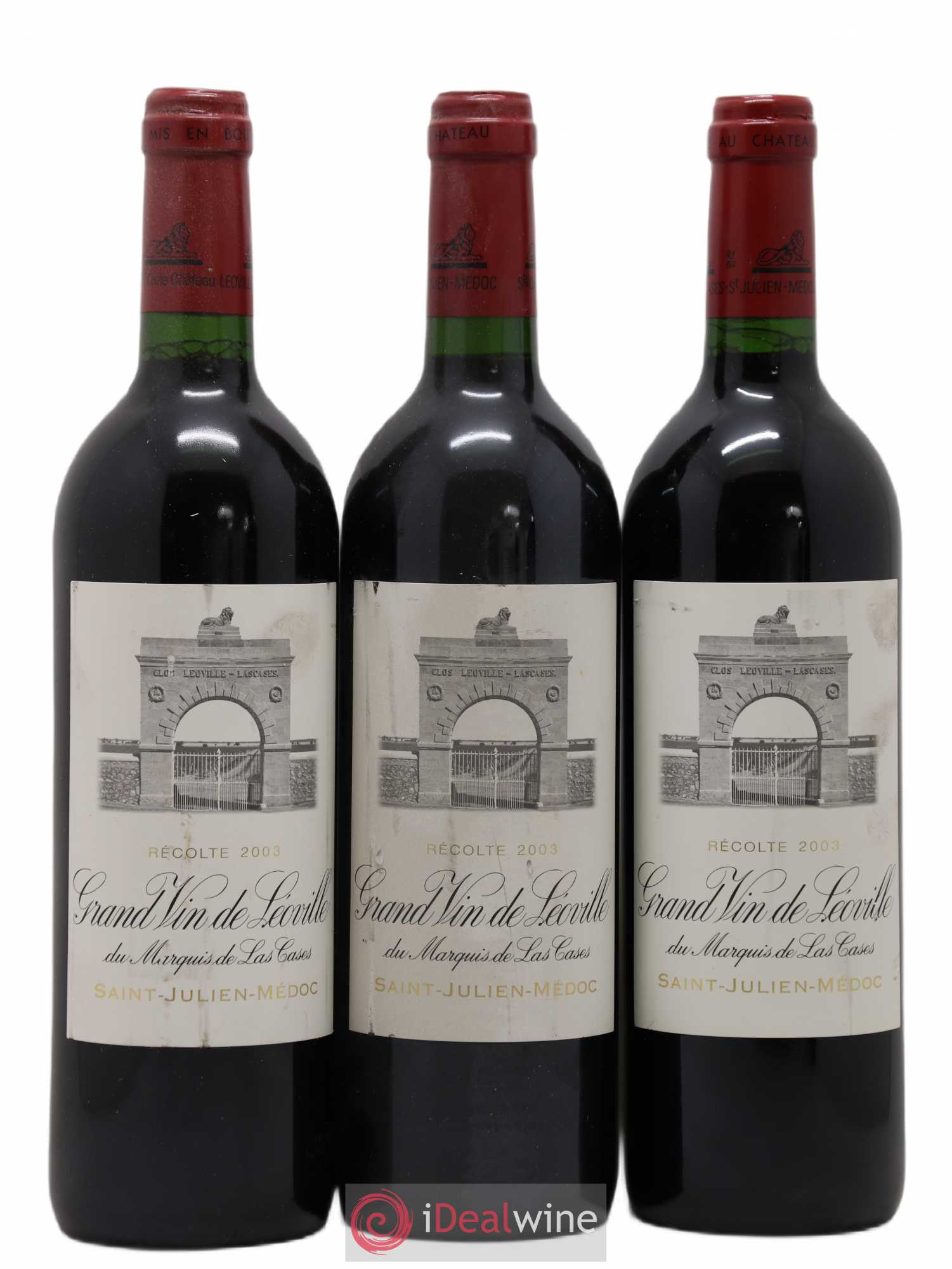 Château Léoville Las Cases 2ème Grand Cru Classé 2003 - Lot de 3 bouteilles - 0