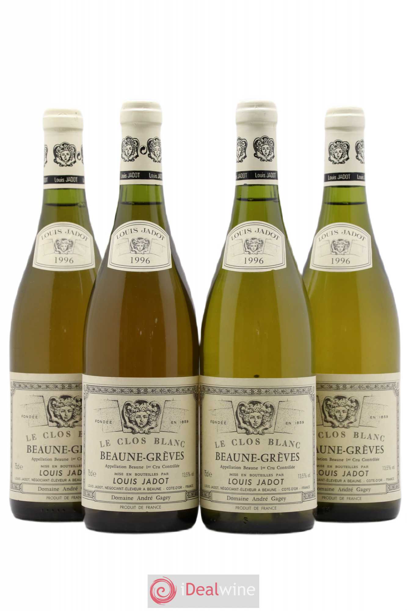 Beaune 1er Cru Grèves Le Clos Blanc Domaine Gagey - Louis Jadot (sans prix de réserve) 1996 - Lot de 4 bouteilles - 0