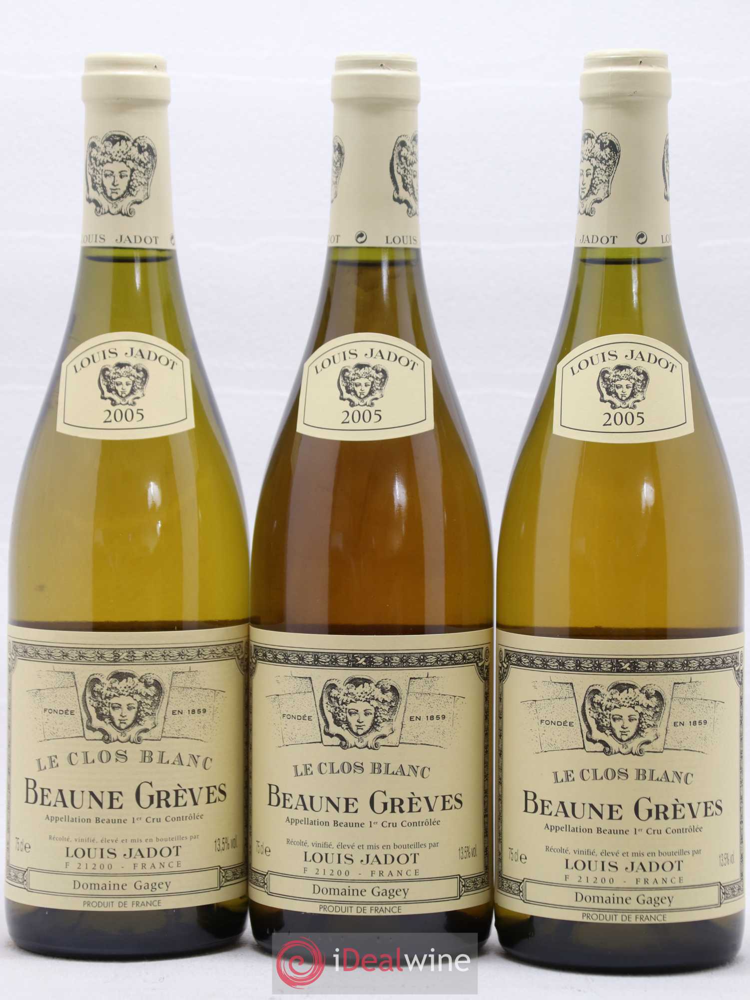 Beaune 1er Cru Grèves Le Clos Blanc Domaine Gagey - Louis Jadot 2005 - Lot de 6 bouteilles - 2