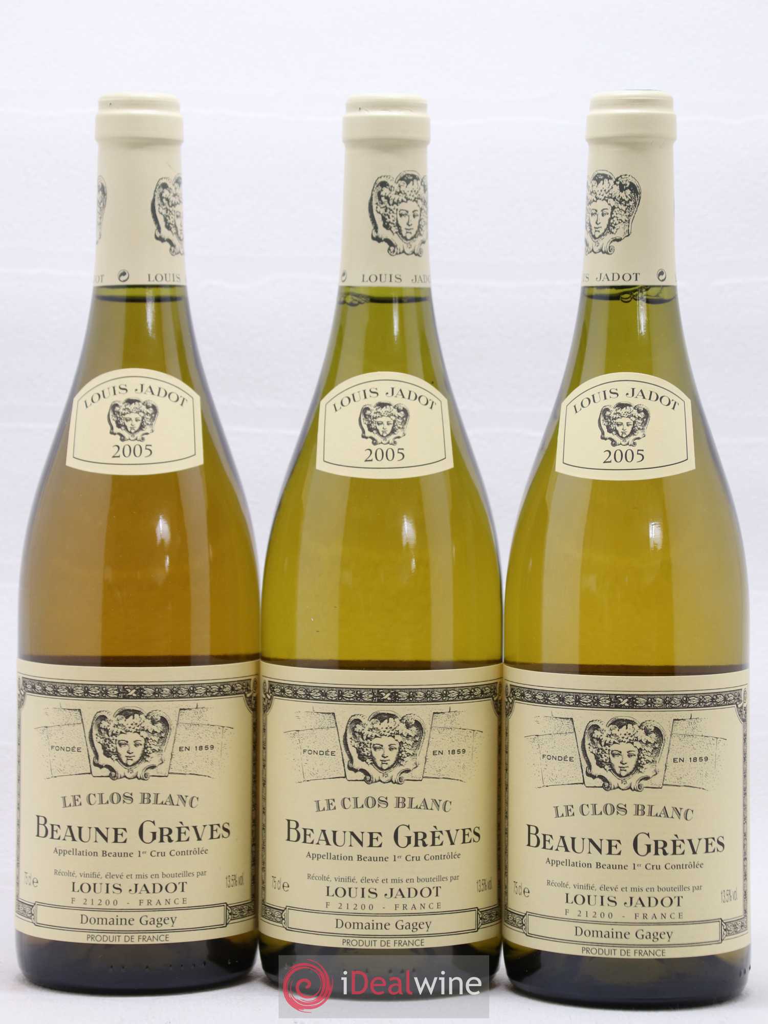 Beaune 1er Cru Grèves Le Clos Blanc Domaine Gagey - Louis Jadot (sans prix de réserve) 2005 - Lot de 6 bouteilles - 1