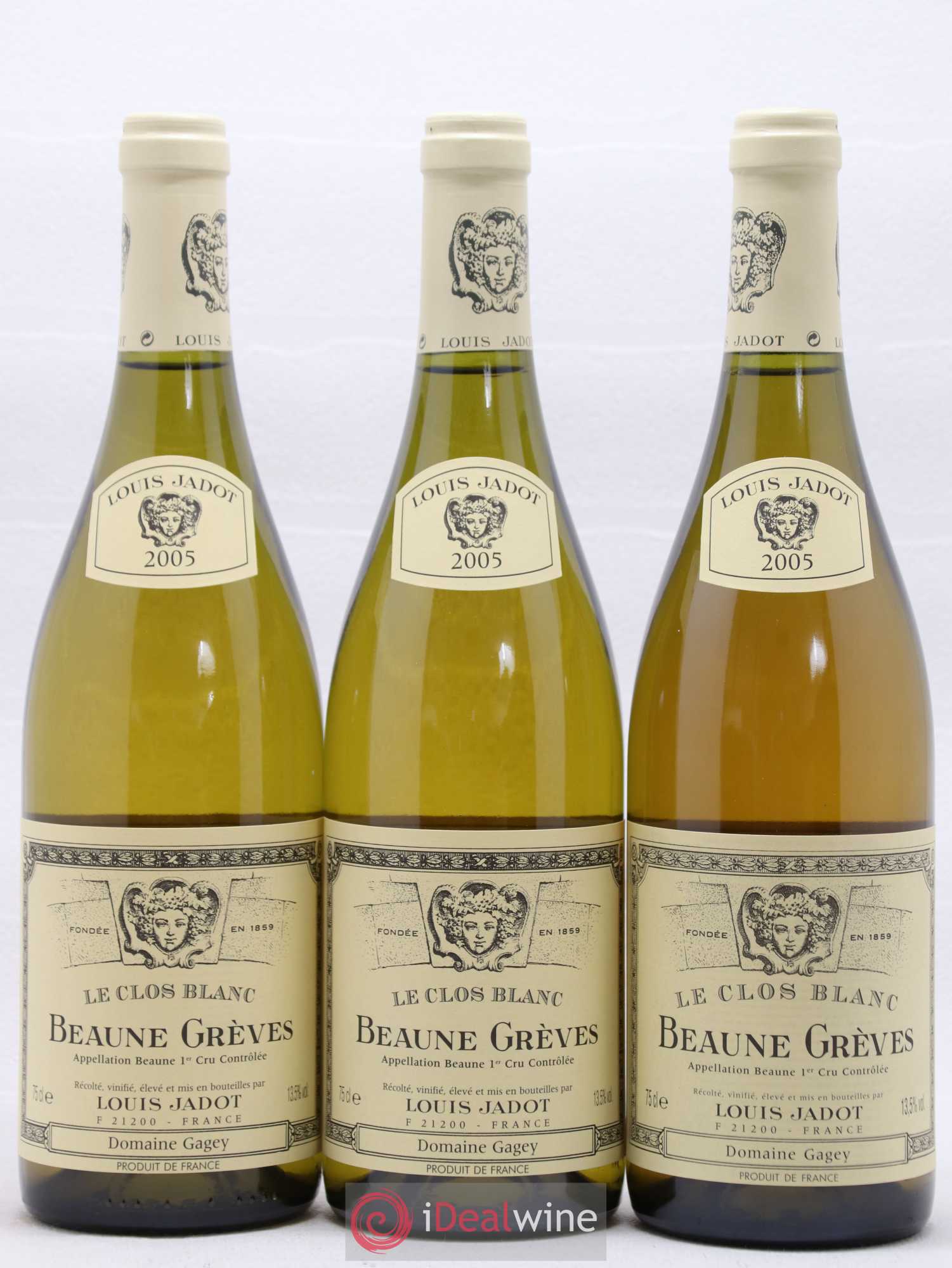 Beaune 1er Cru Grèves Le Clos Blanc Domaine Gagey - Louis Jadot (sans prix de réserve) 2005 - Lot de 6 bouteilles - 2
