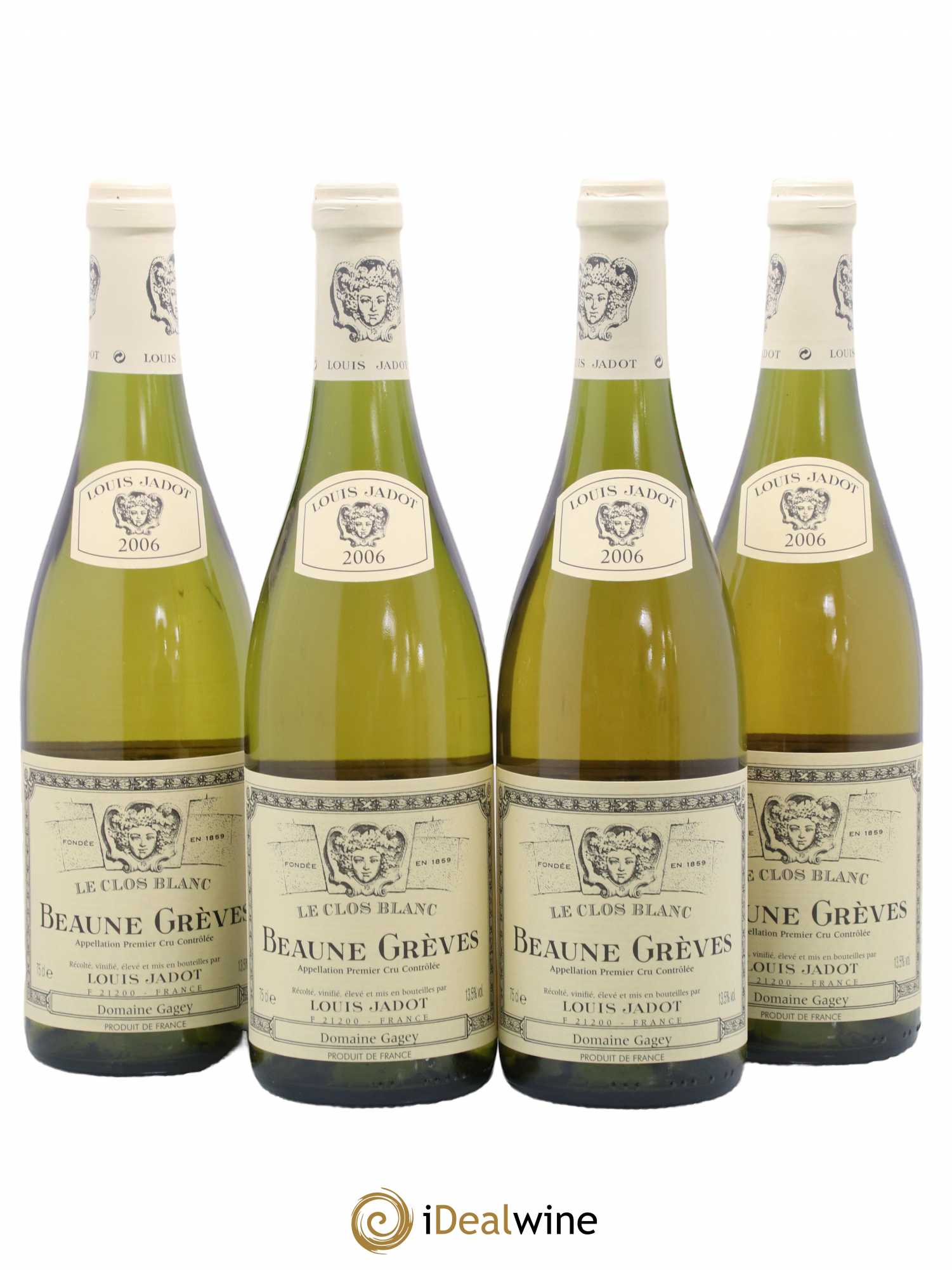 Beaune 1er Cru Grèves Le Clos Blanc Domaine Gagey - Louis Jadot 2006 - Lot de 4 bouteilles - 0