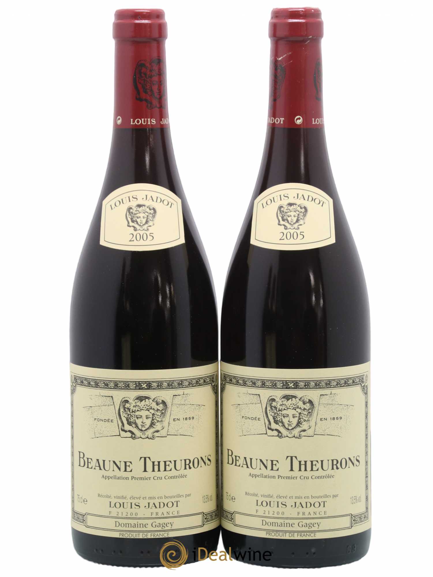 Beaune 1er Cru Theurons Maison Louis Jadot 2005 - Lot de 2 bouteilles - 0